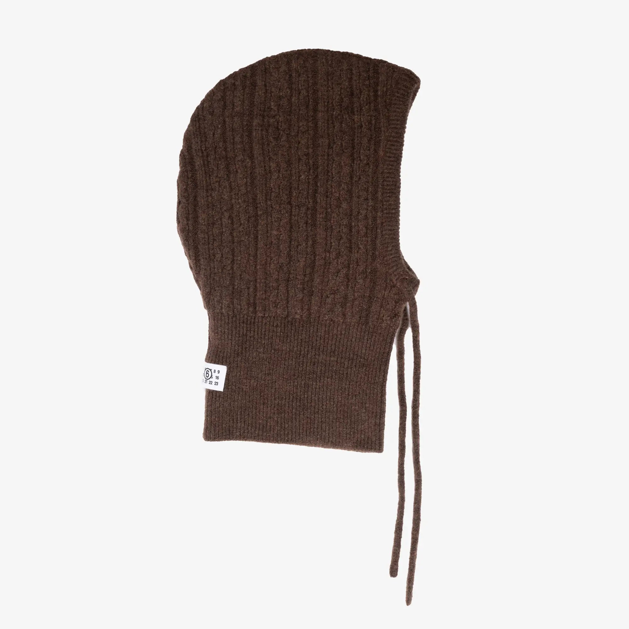 MM6 Cable Knit Hood Brown - 3