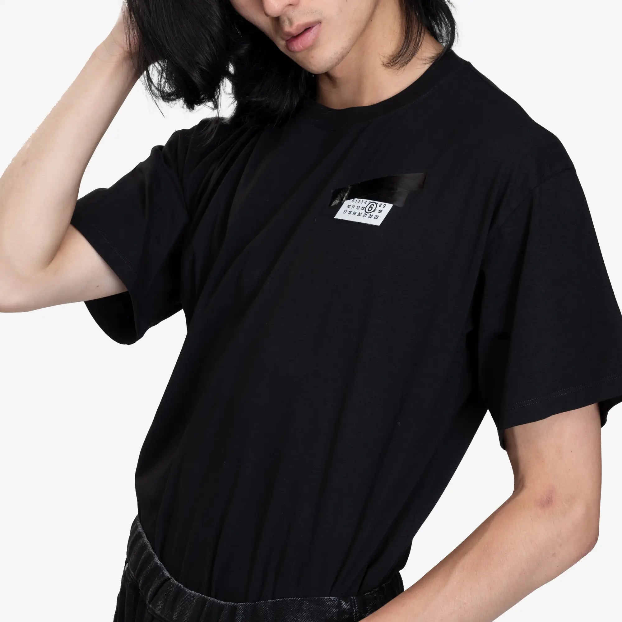 MM6 Chest Label T-Shirt Black - 5