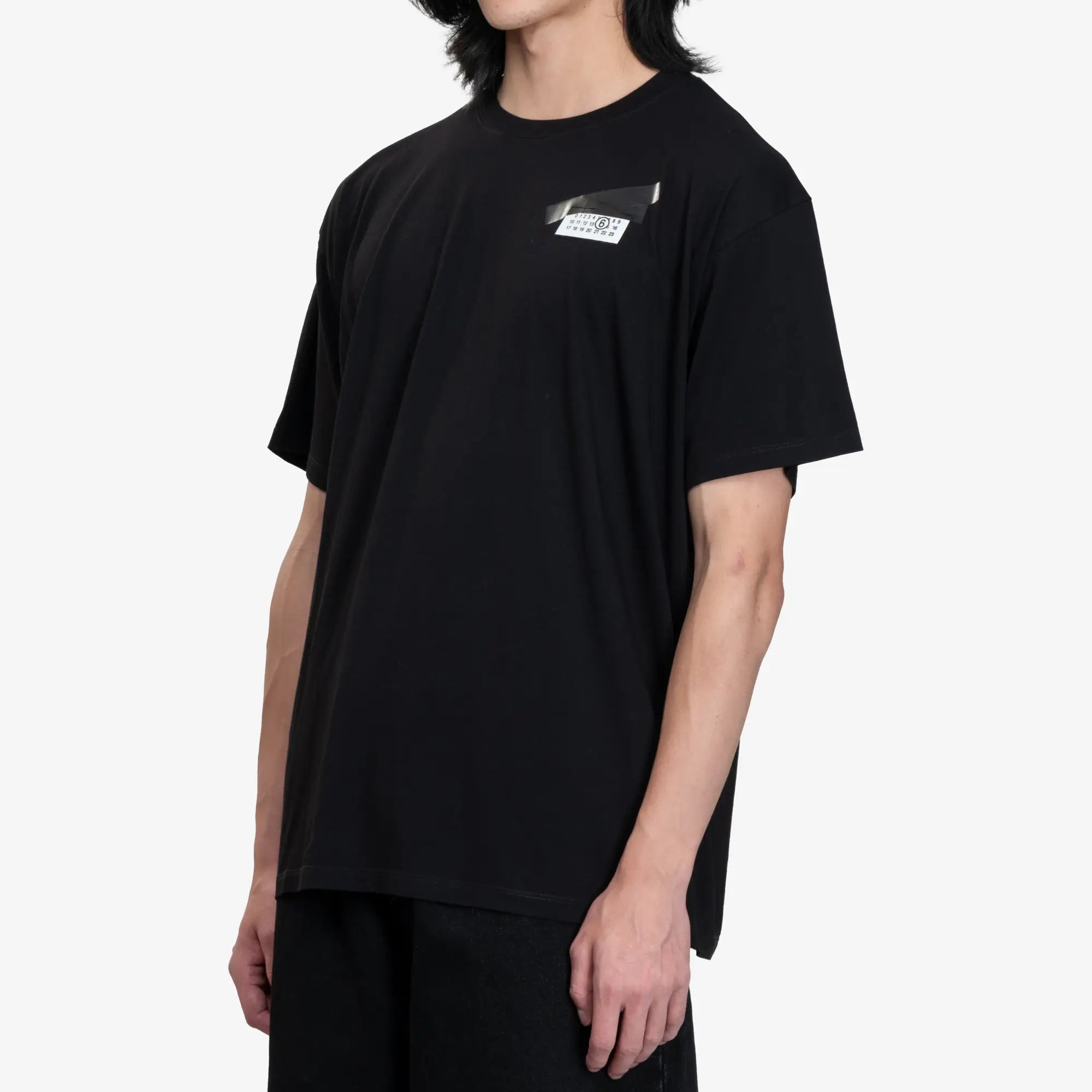 MM6 Chest Label T-Shirt Black - 3