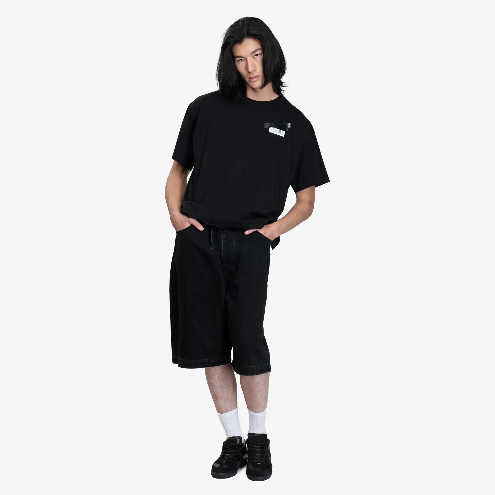 MM6 Chest Label T-Shirt Black - 2