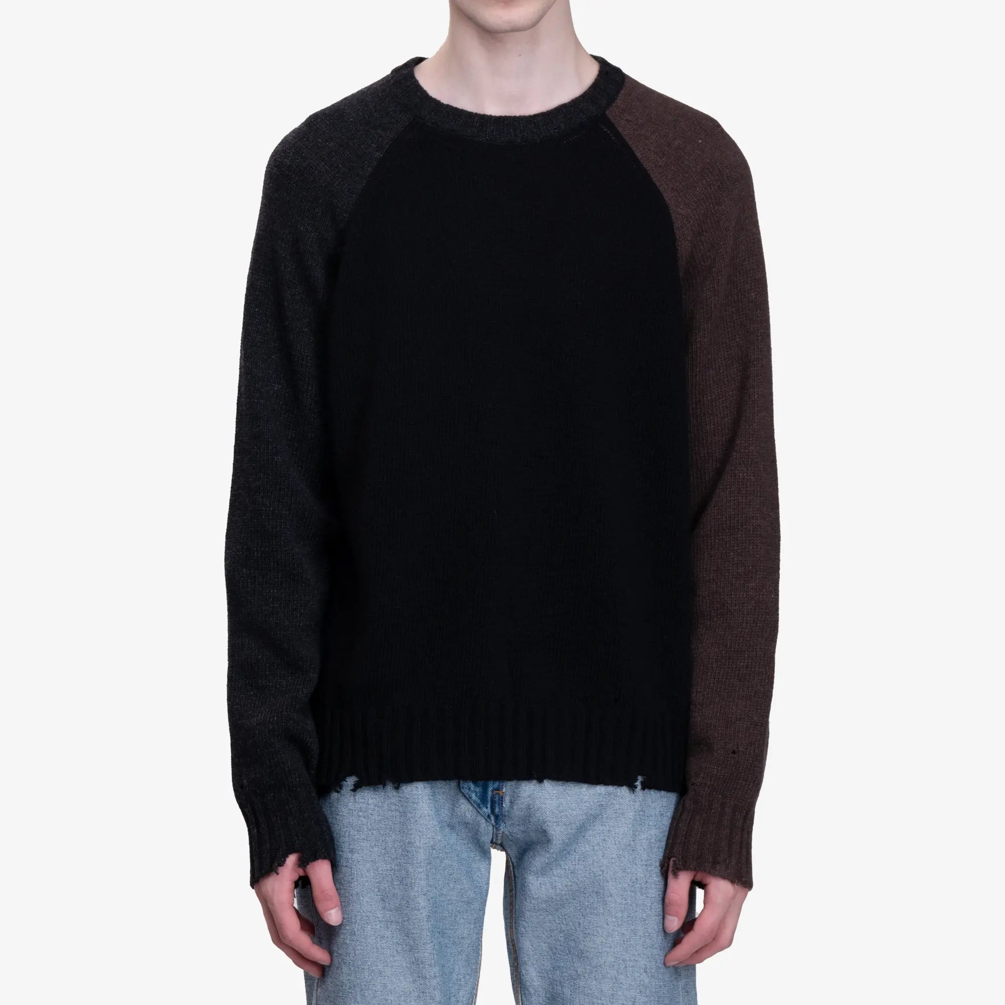MM6 Color Block Sweater Black - 1