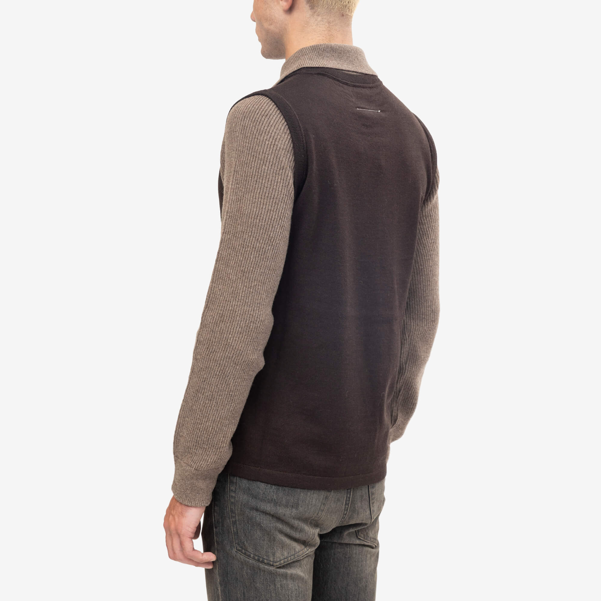 MM6 Combo Polo Shirt Brown/Beige-4