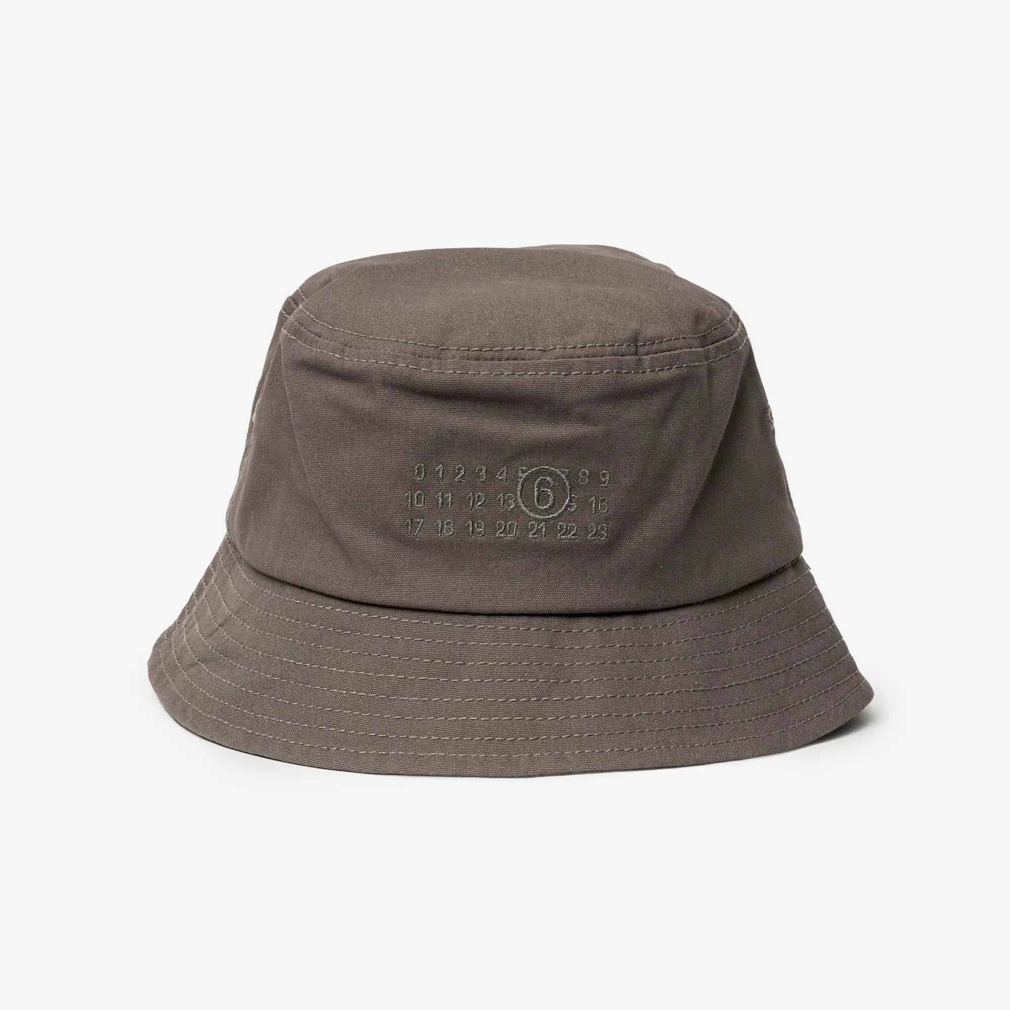 MM6 Cotton Canvas Bucket Hat Grey Blue - 1