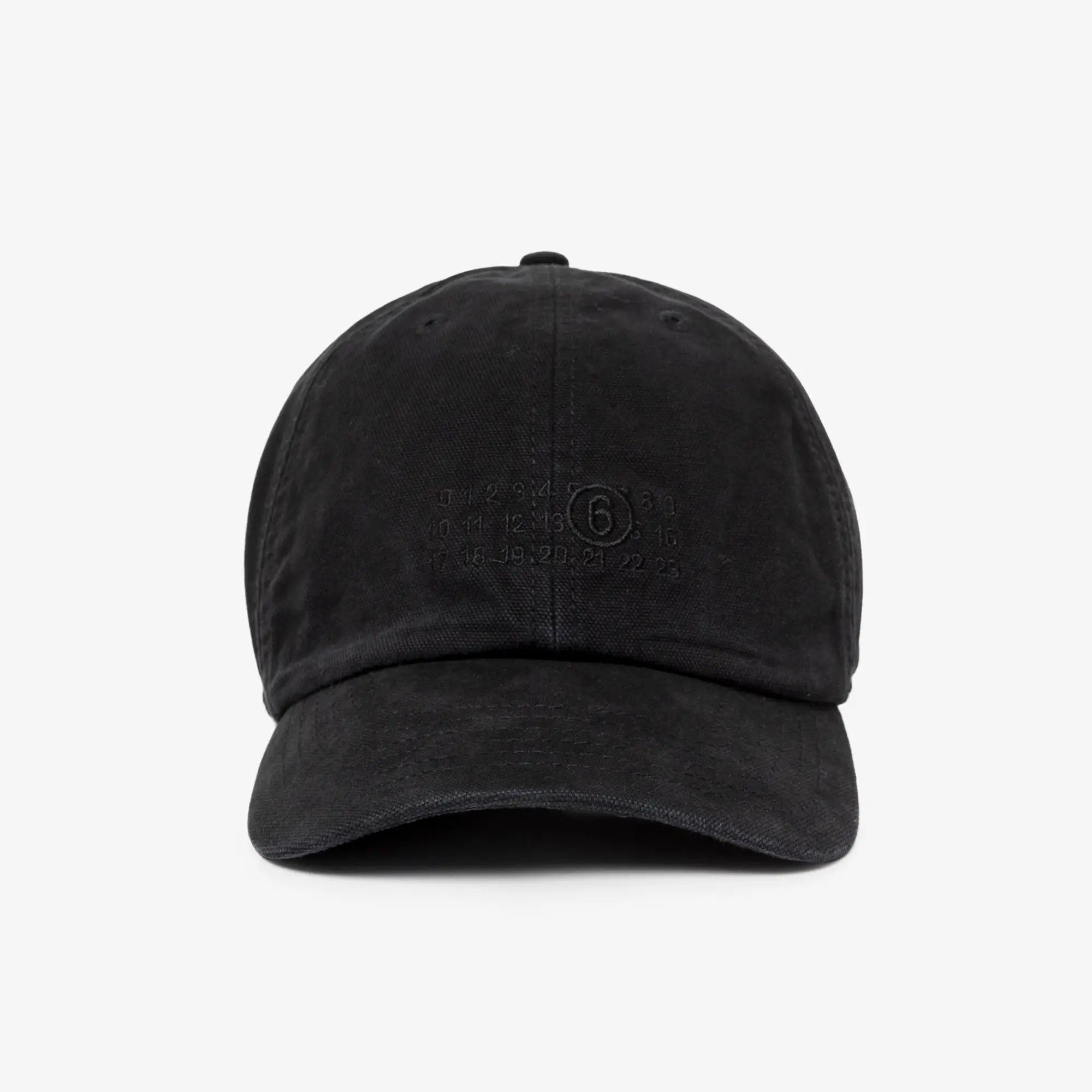 MM6 Cotton Canvas Cap Black - 1