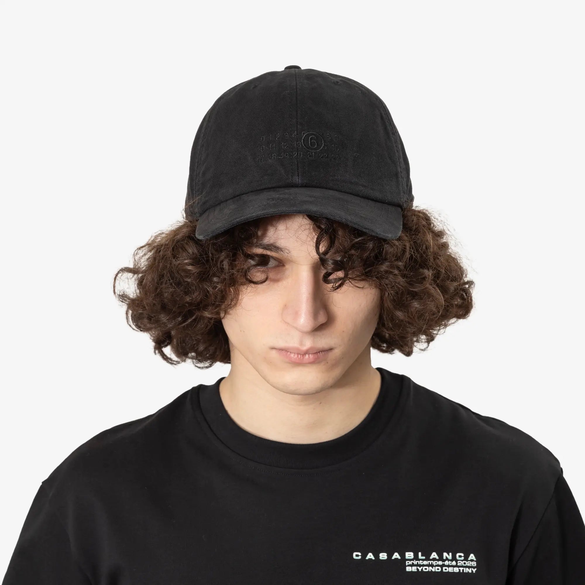MM6 Cotton Canvas Cap Black - 2