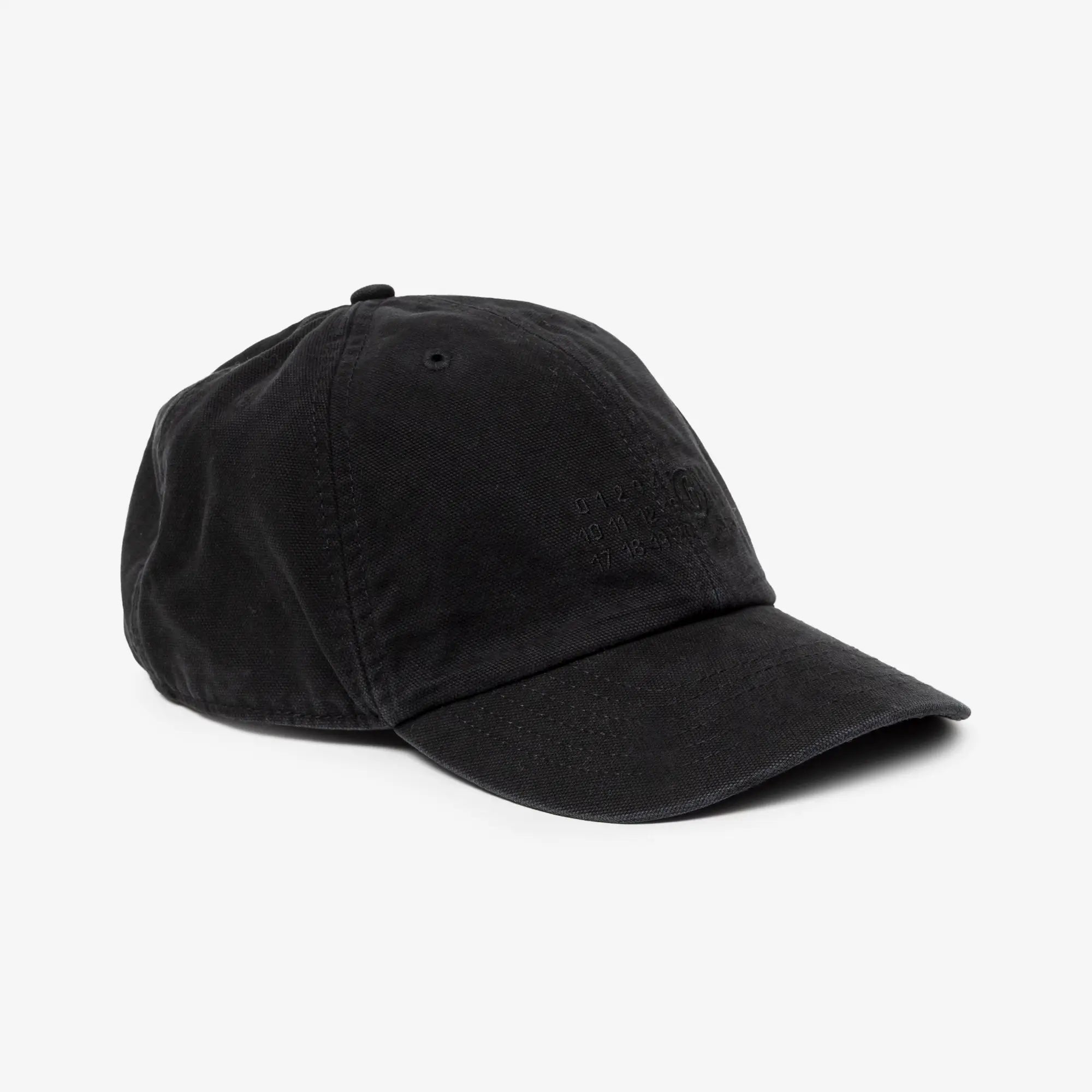 MM6 Cotton Canvas Cap Black - 3
