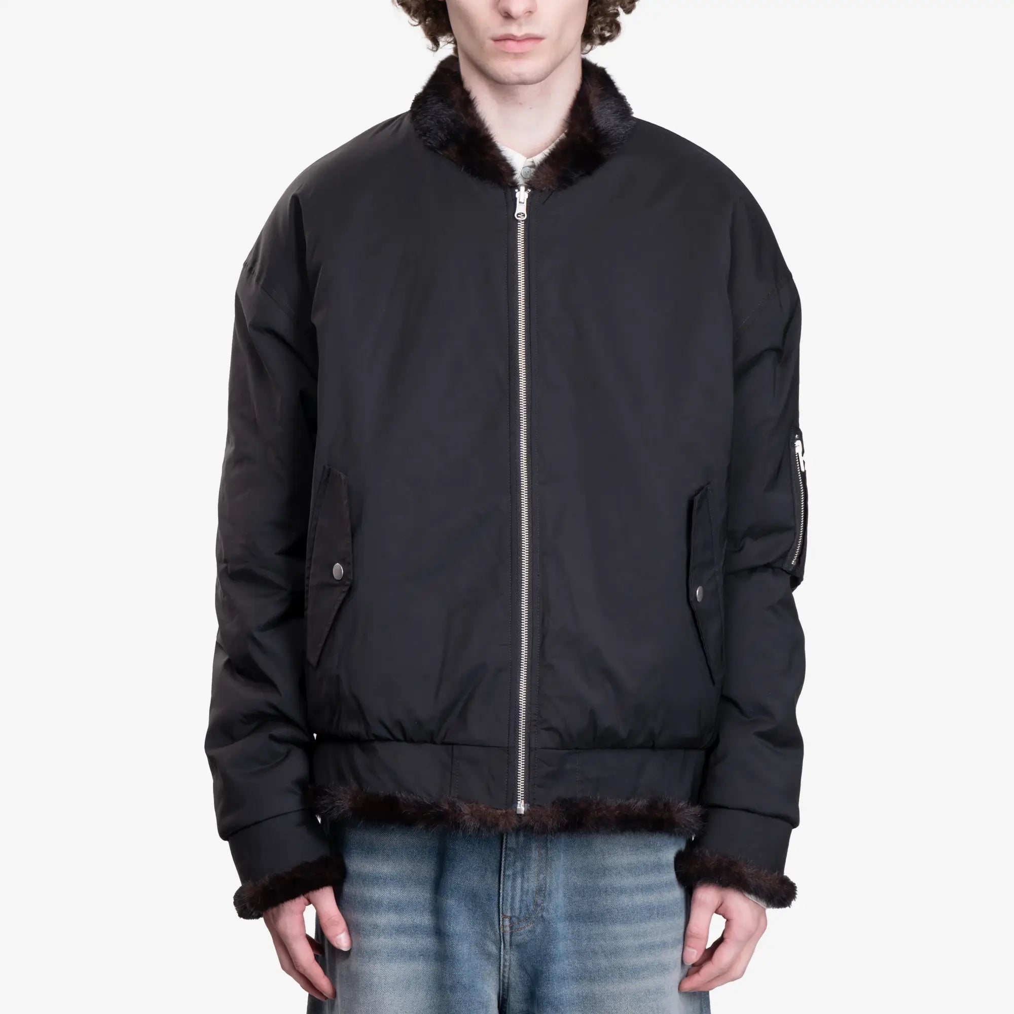 Photo of MM6 Faux Fur Reversible Jacket - 2