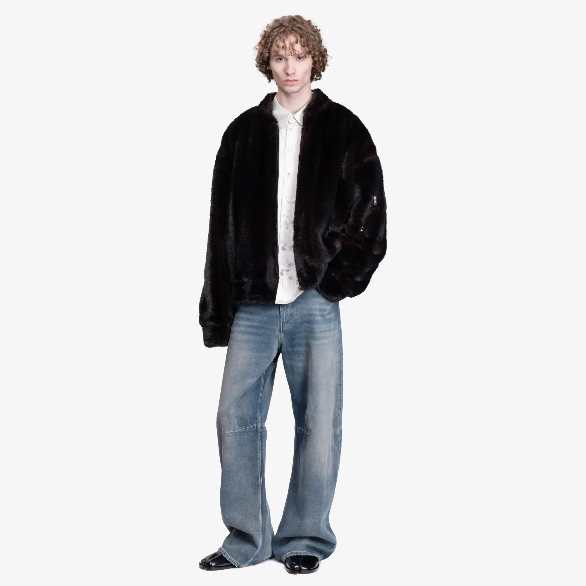 Photo of MM6 Faux Fur Reversible Jacket - 5