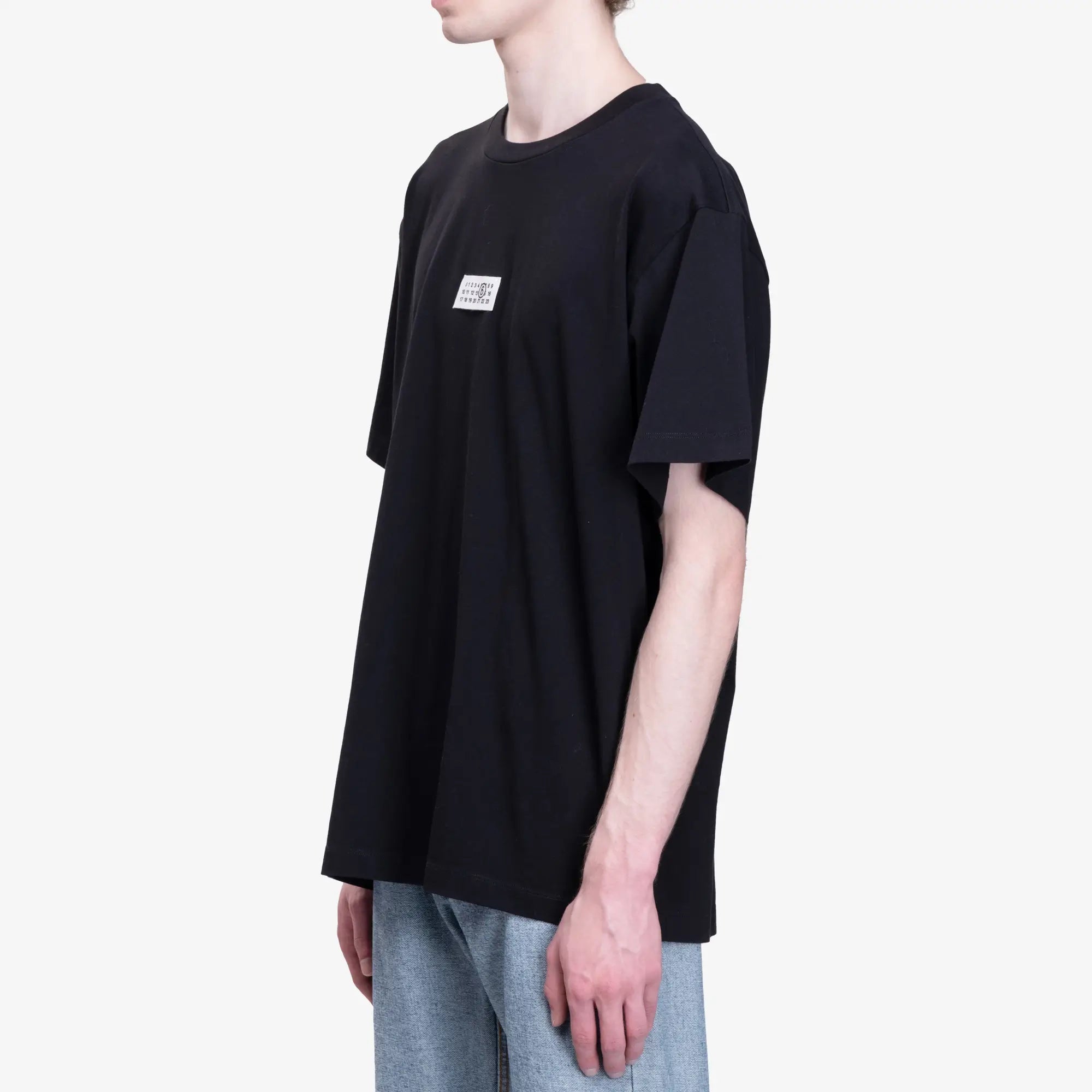 MM6 Front Label T-Shirt Black - 3