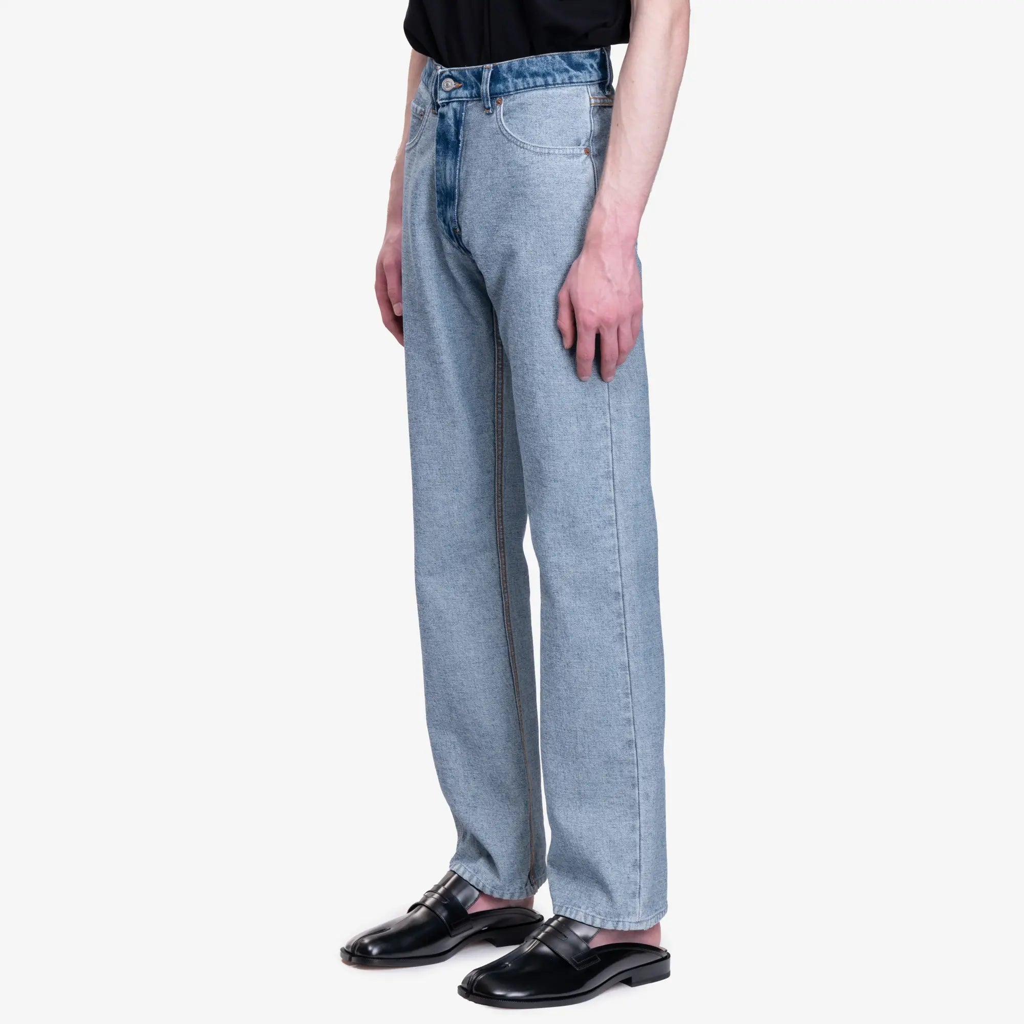 MM6 Inside Out Jeans Medium Blue - 3