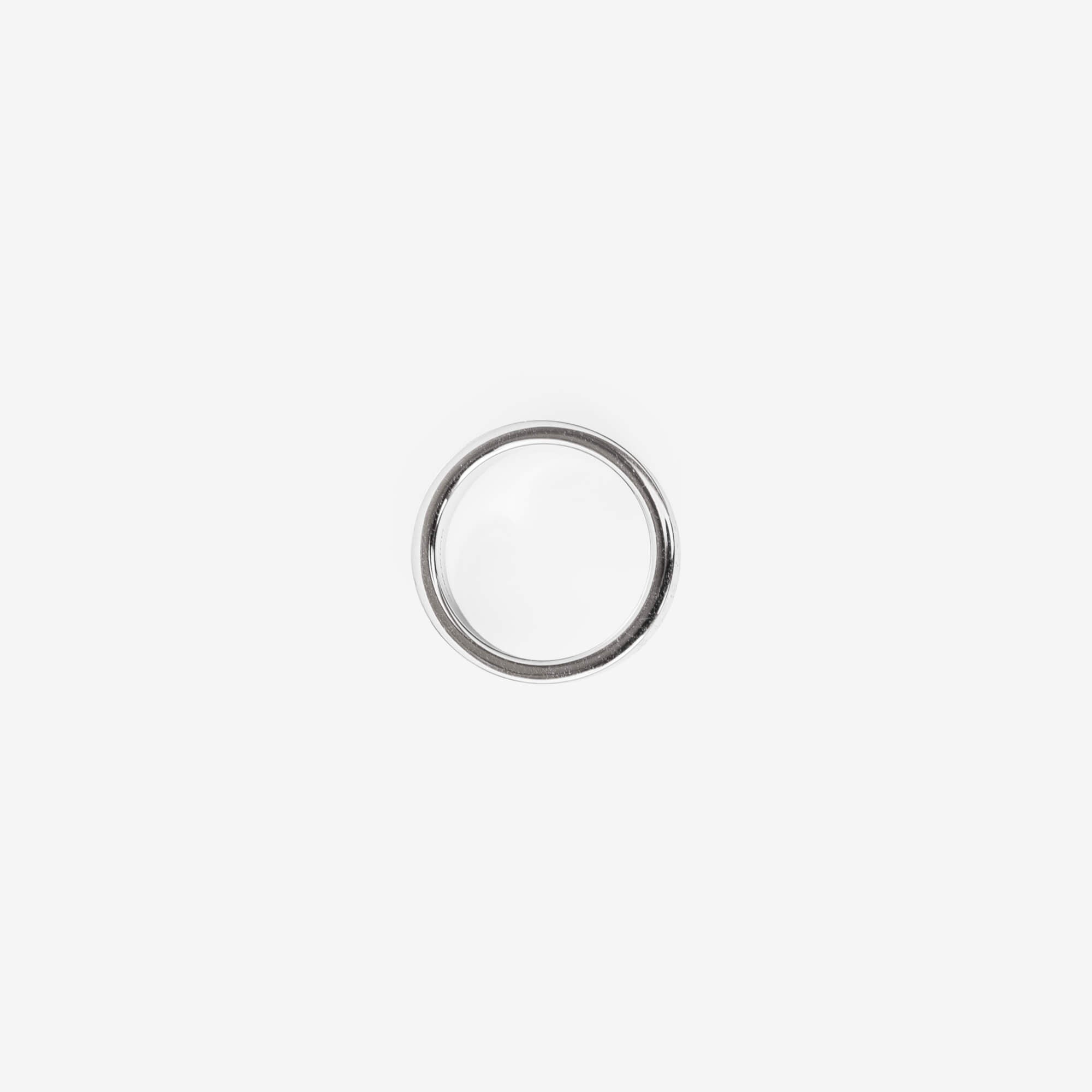 MM6 Minimal Logo 8mm Ring Polished Palladio-3