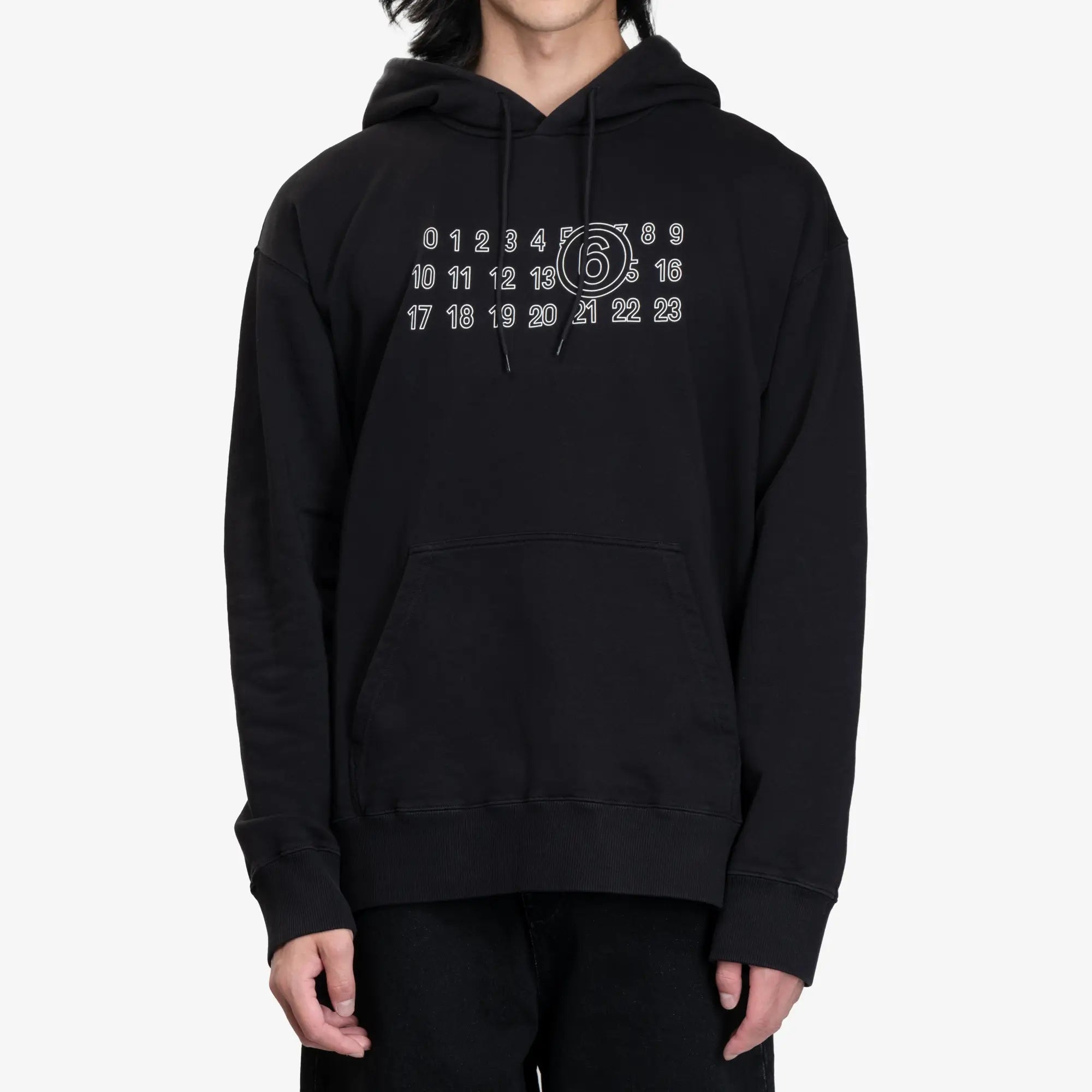MM6 Numeric Hoody Black - 1