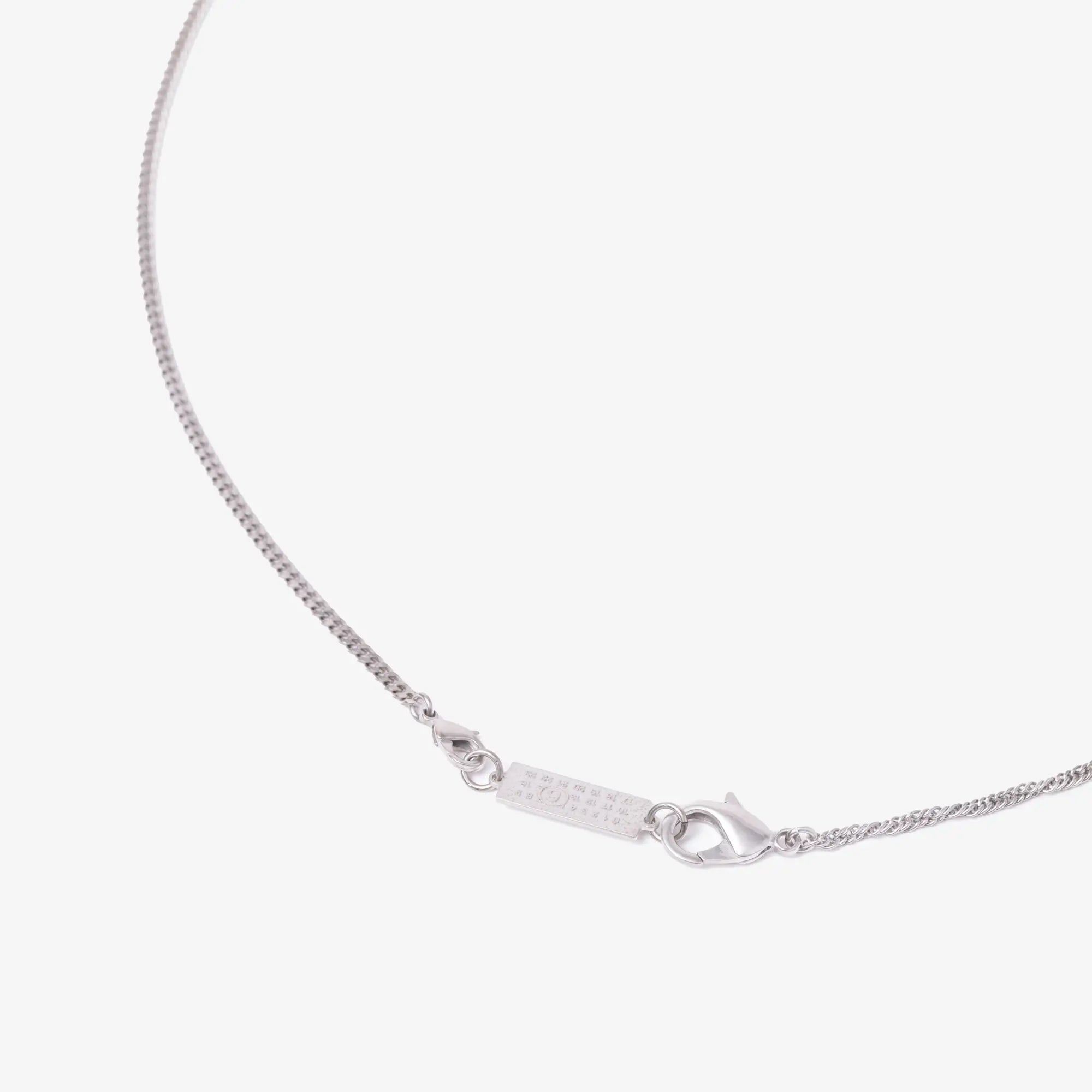 MM6 Numeric ID Tag Necklace Silver - 2
