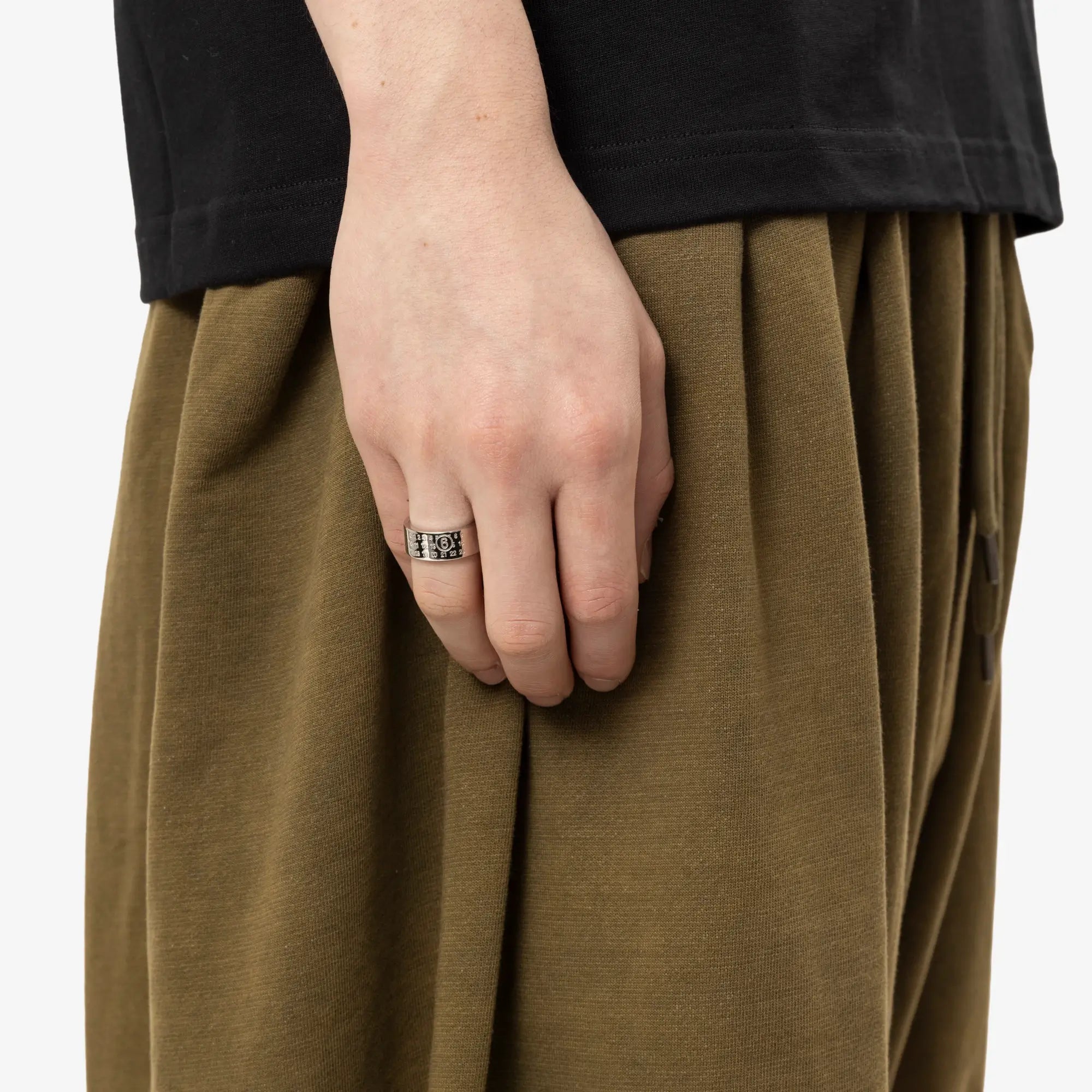 MM6 Numeric Minimal Signature Ring Polished Palladio - 2