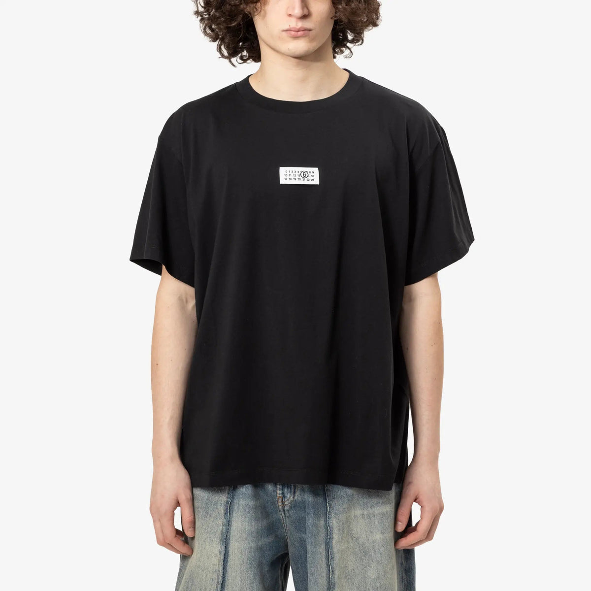 MM6 Maison Margiela Numeric Cotton T-Shirt in Black
