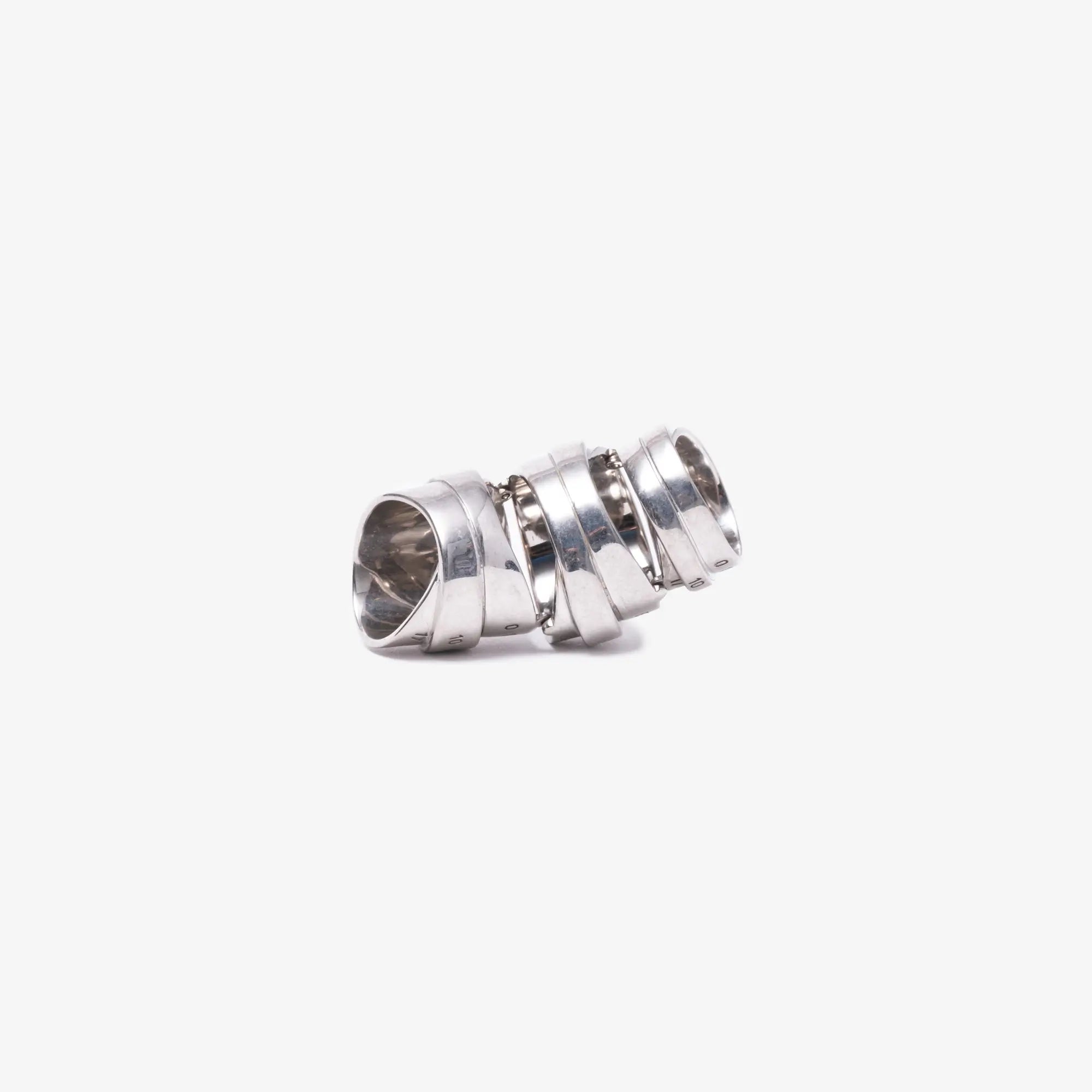 MM6 Numeric Triple Ring Silver - 4