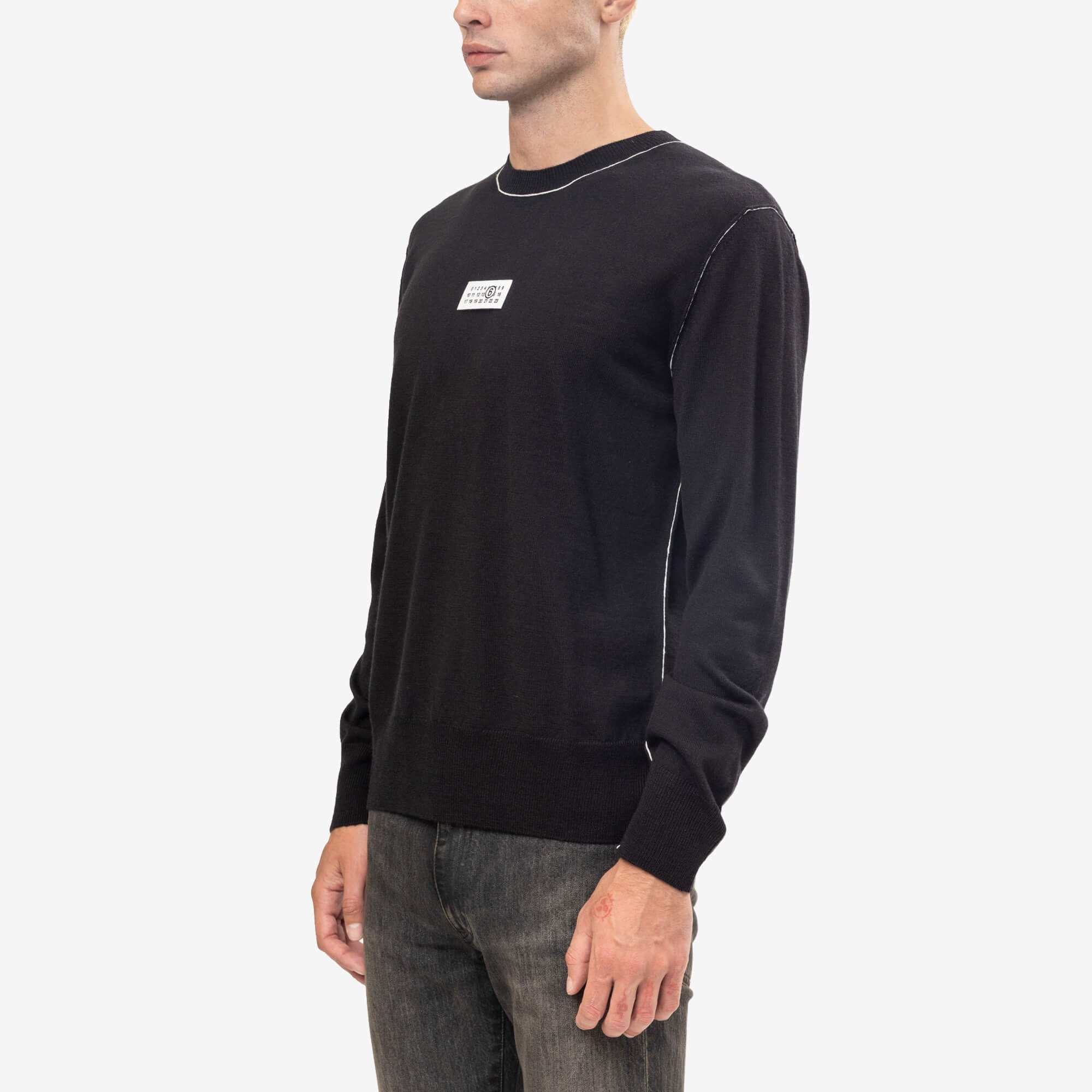 MM6 Numeric Wool Sweatshirt Black-3