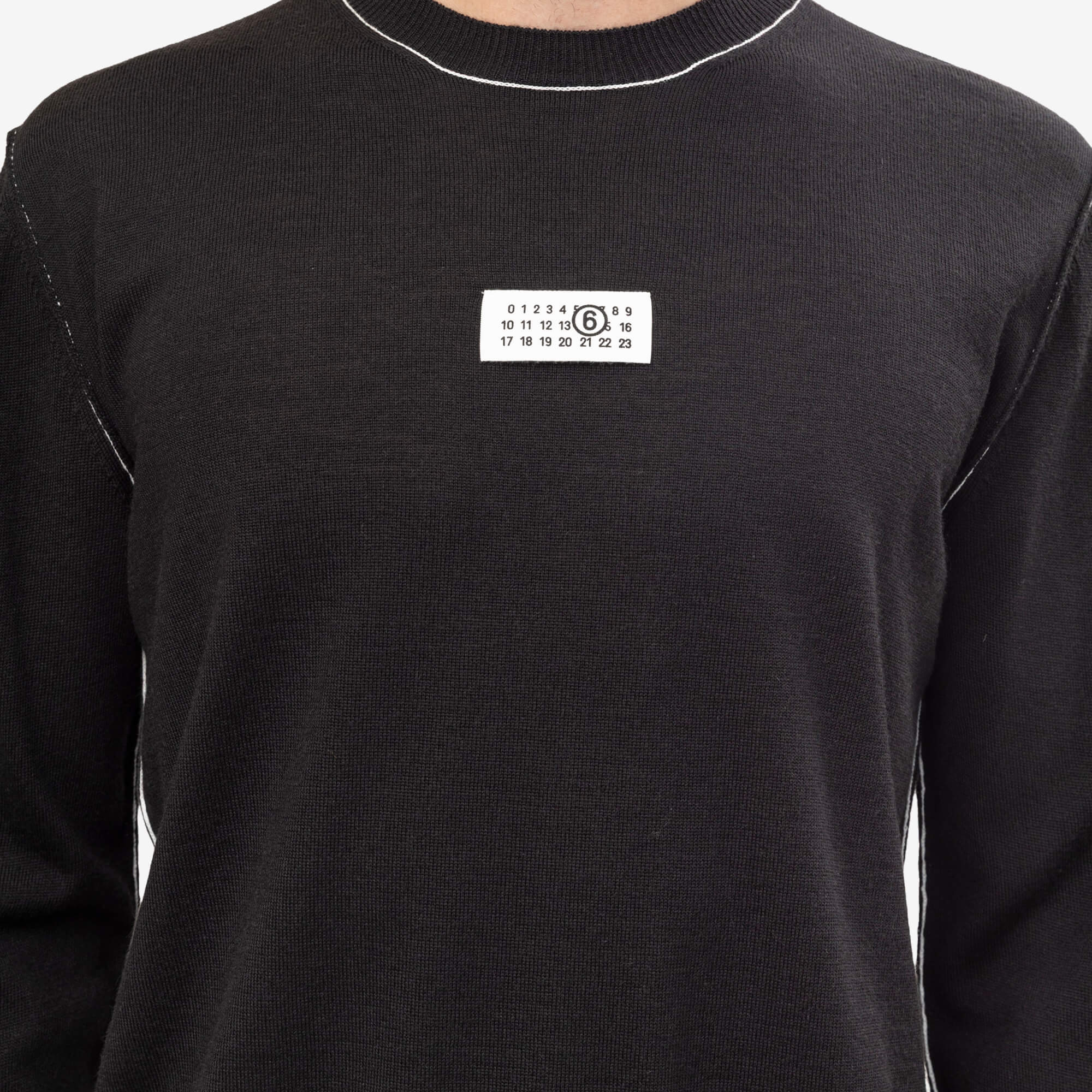 MM6 Numeric Wool Sweatshirt Black-5