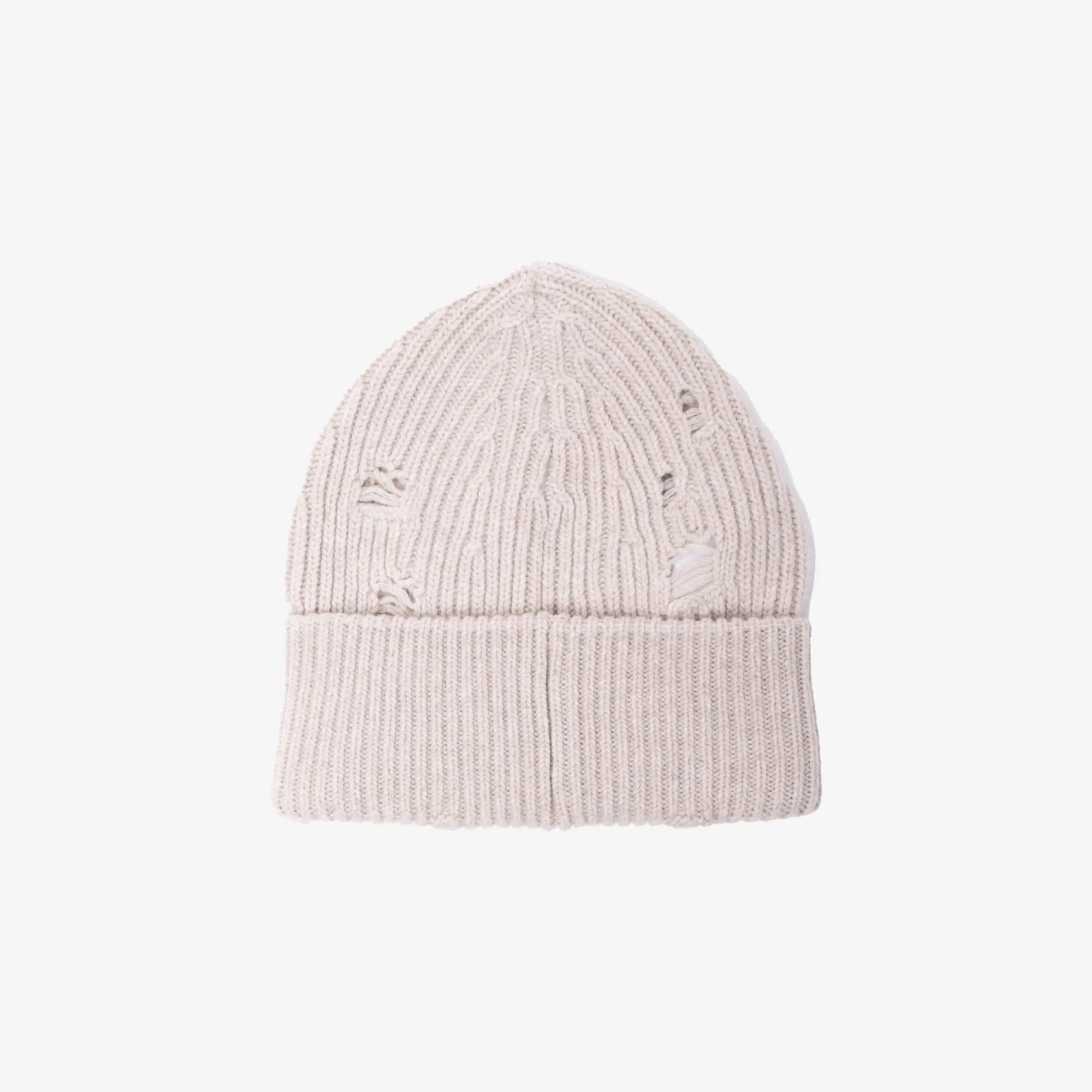 MM6 Patch Logo Beanie Beige Melange - 3