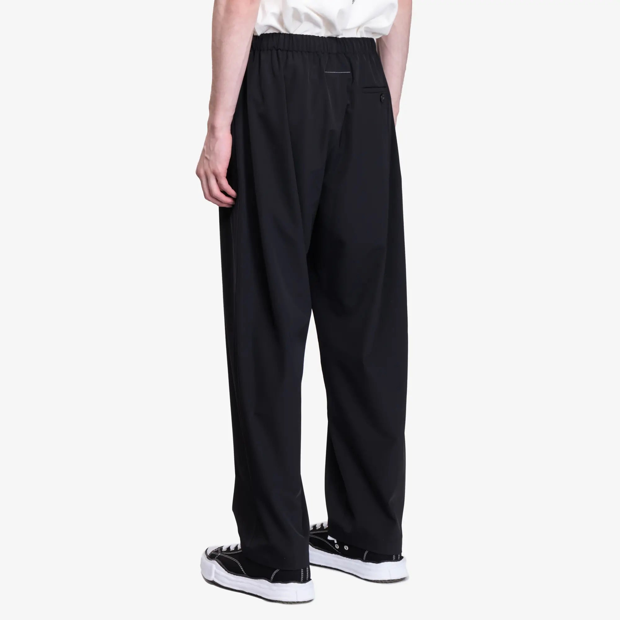MM6 Polyester Twill Pants Black - 4
