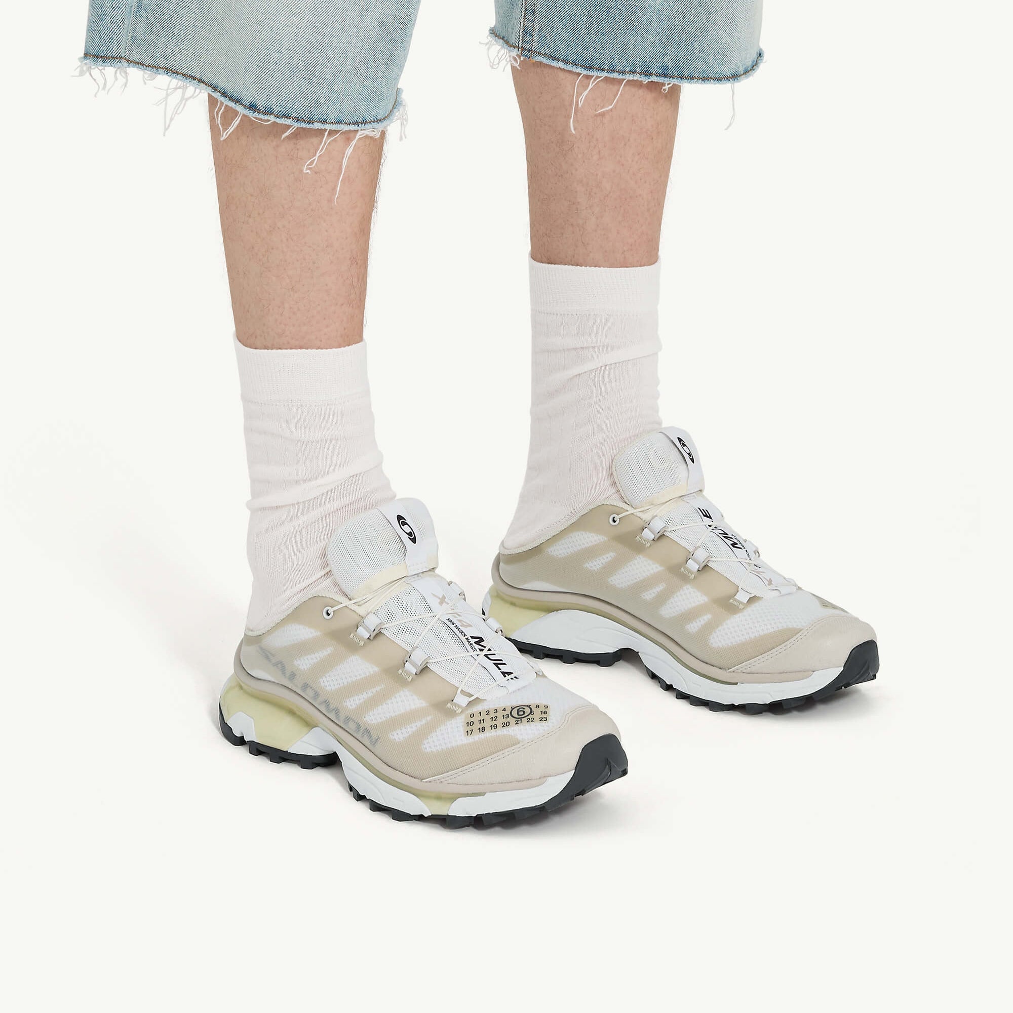 MM6 Salomon XT Mule 4 White/Green Haz/Silver - 6