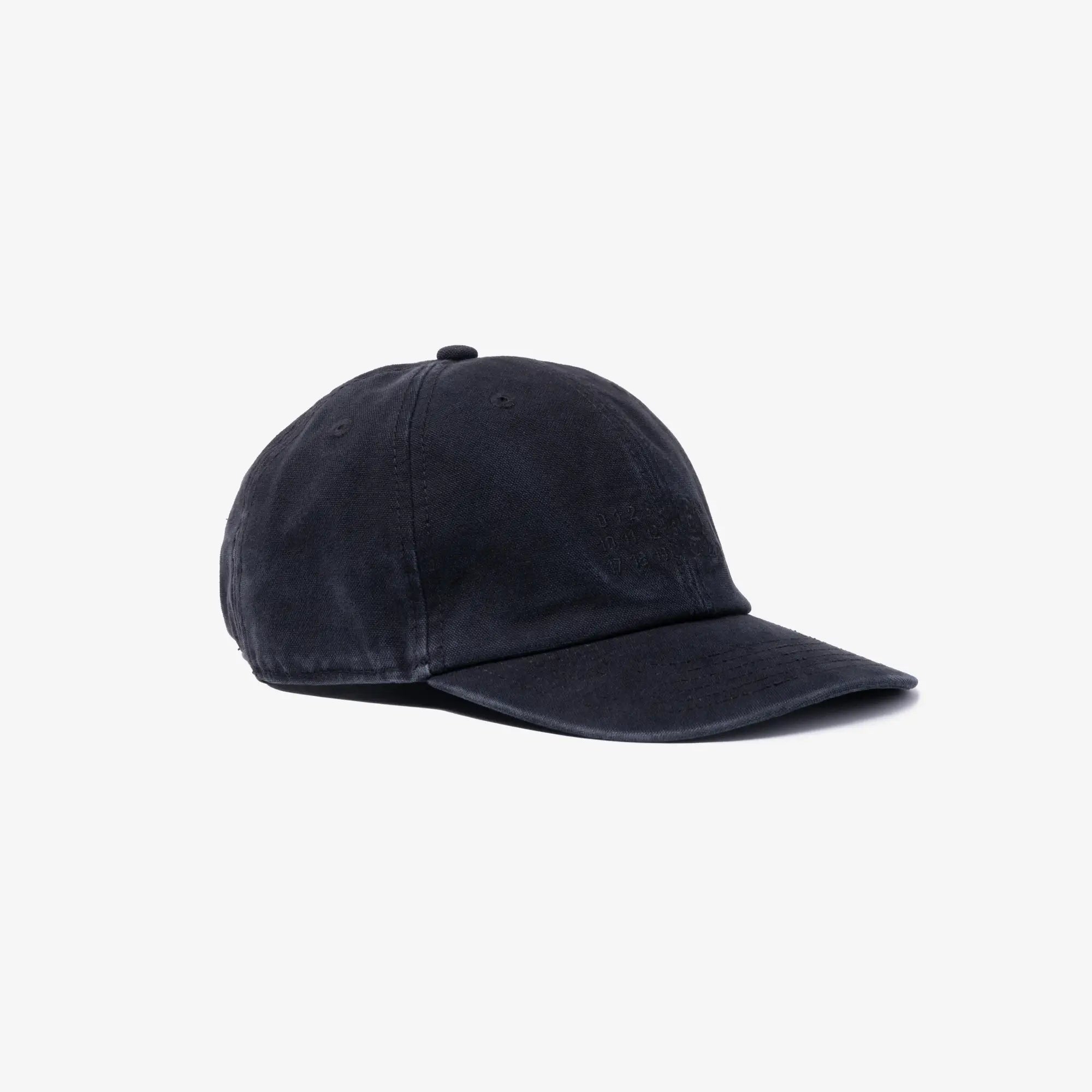 Photo of MM6 Tonal Embroidered Washed Black Cap - 3
