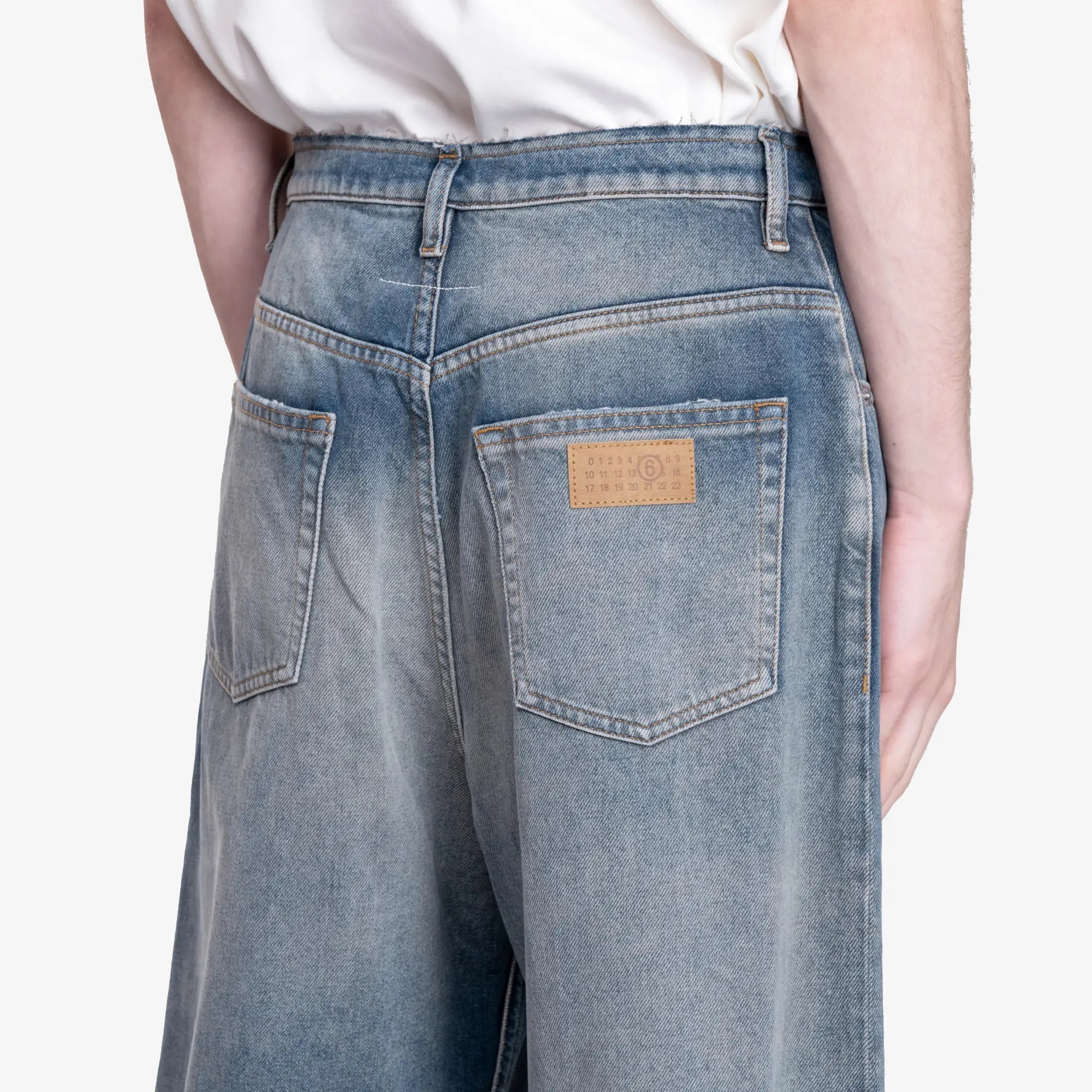 MM6 Wide Leg Jeans Medium Blue - 6
