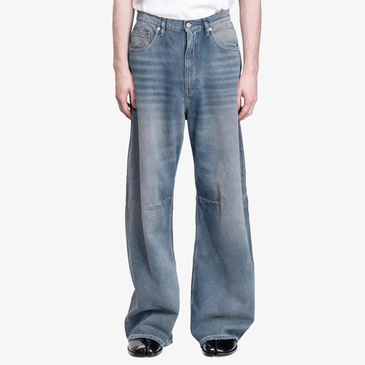 MM6 Maison Margiela ワイドジーンズ ミディアムブルー｜Feuille