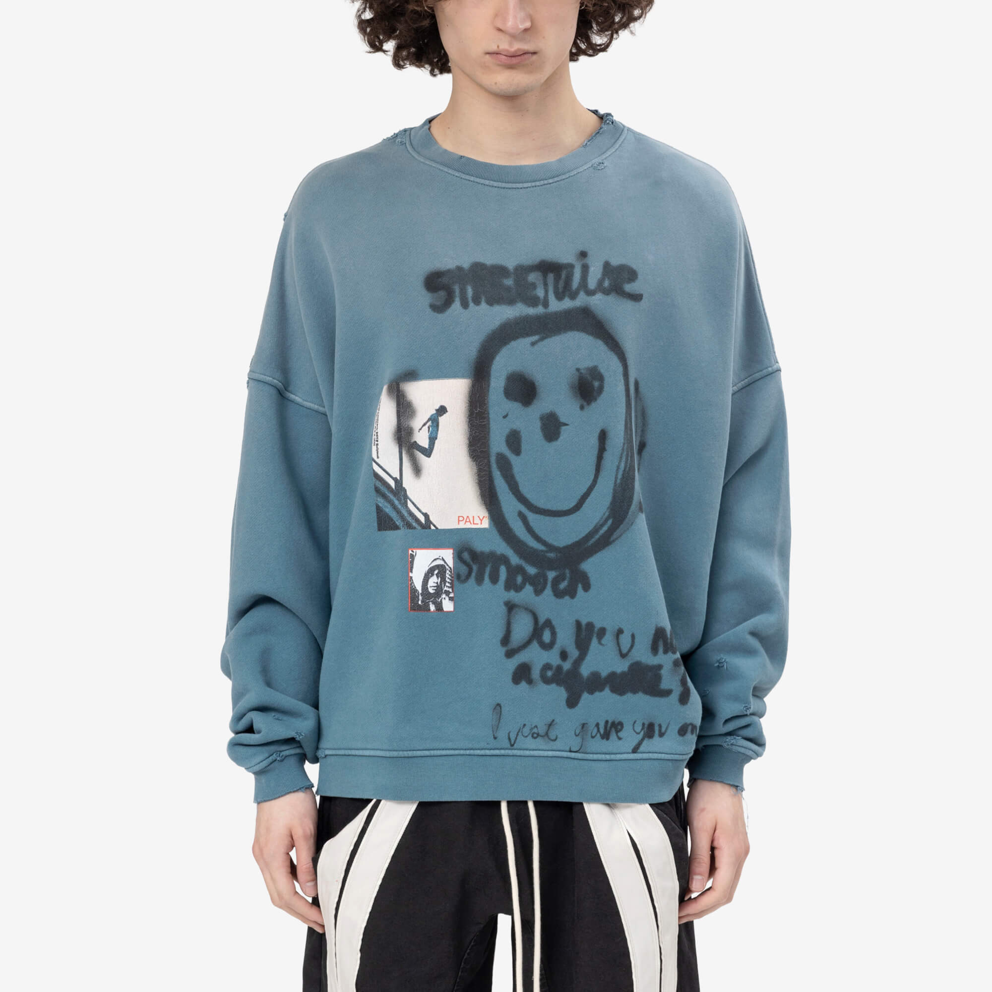 Paly Streetwise Airbrush Sweatshirt Teal - 1