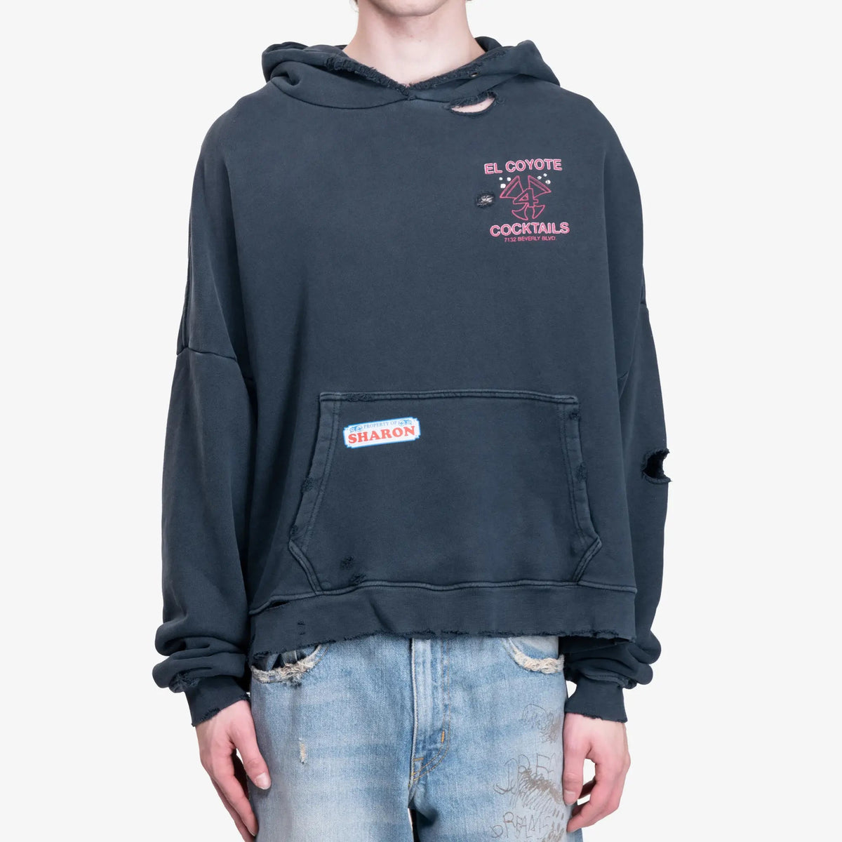Paly Hollywood Valley of the Dolls Hoodie in Faded Black