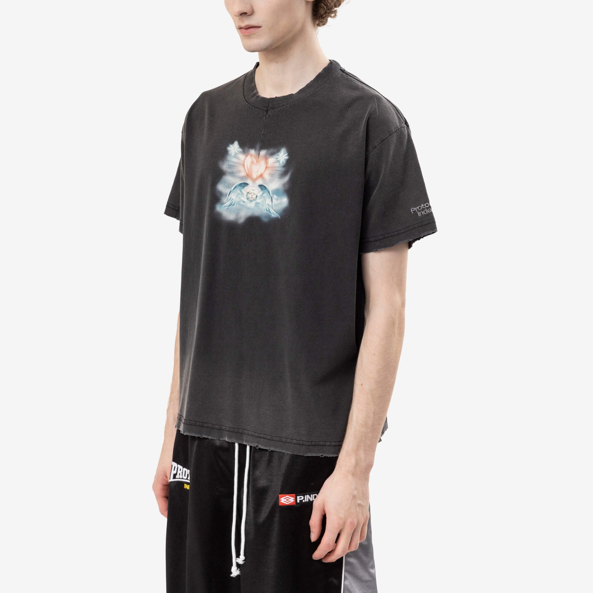 Protocol Index Centerline Dart Washed T-Shirt Charcoal-3