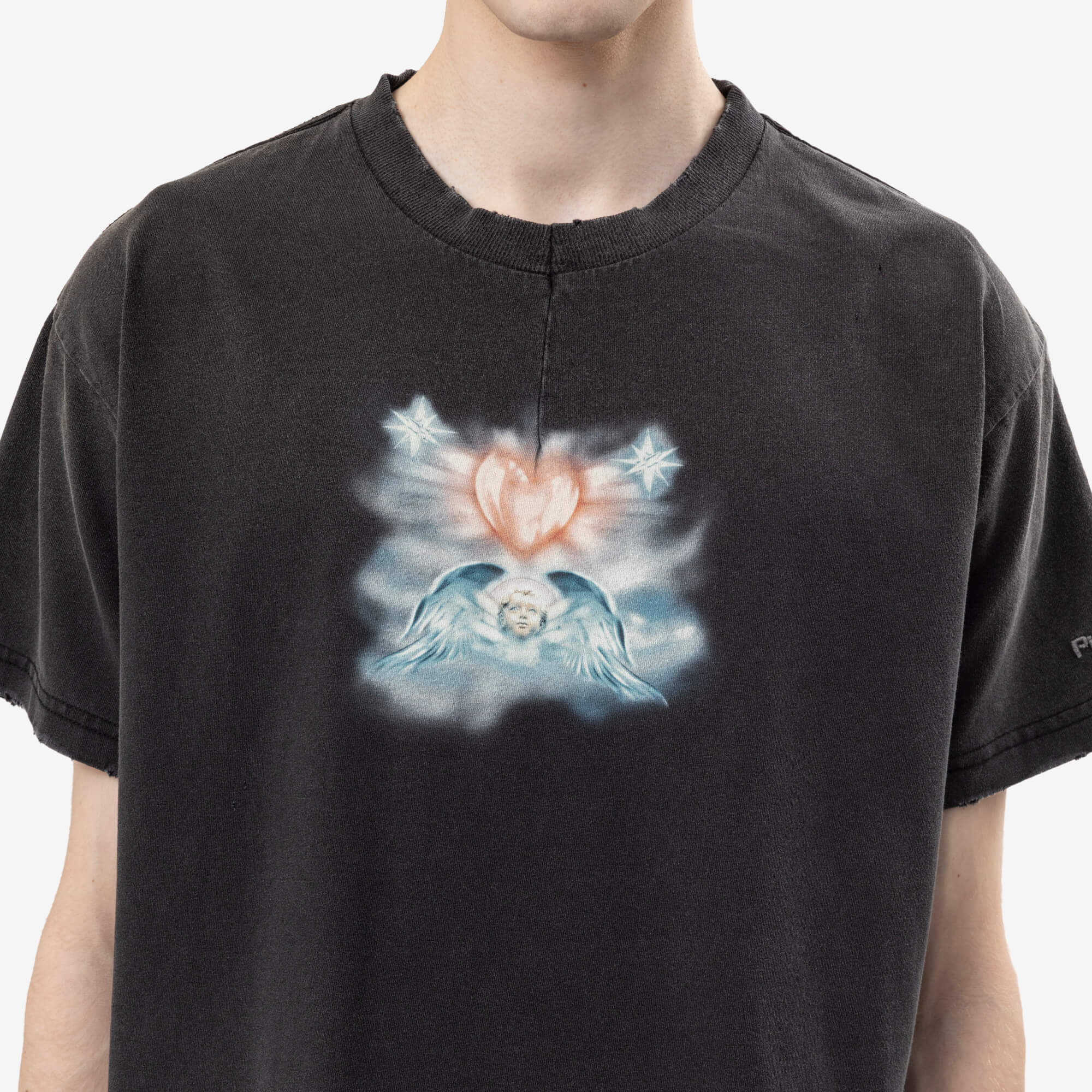Protocol Index Centerline Dart Washed T-Shirt Charcoal-5