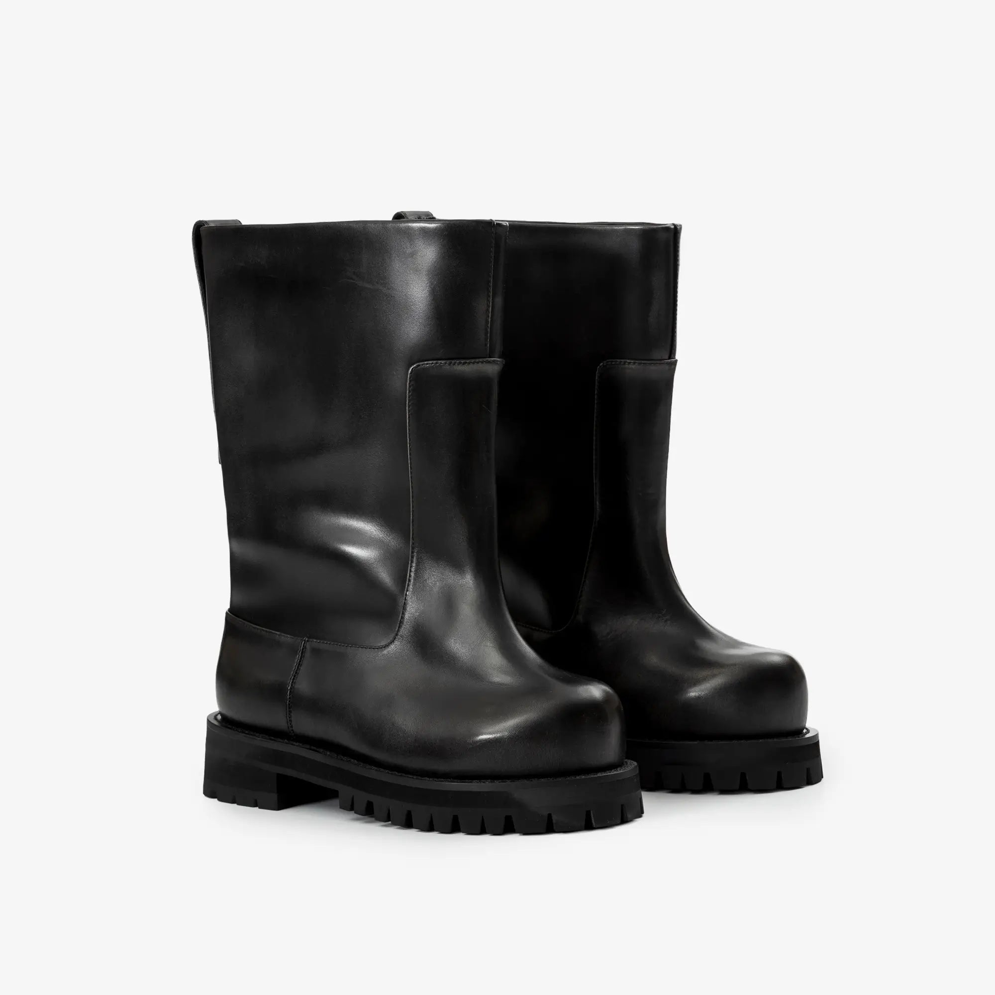 Protocol Index Distressed Shaft Boots Black - 1