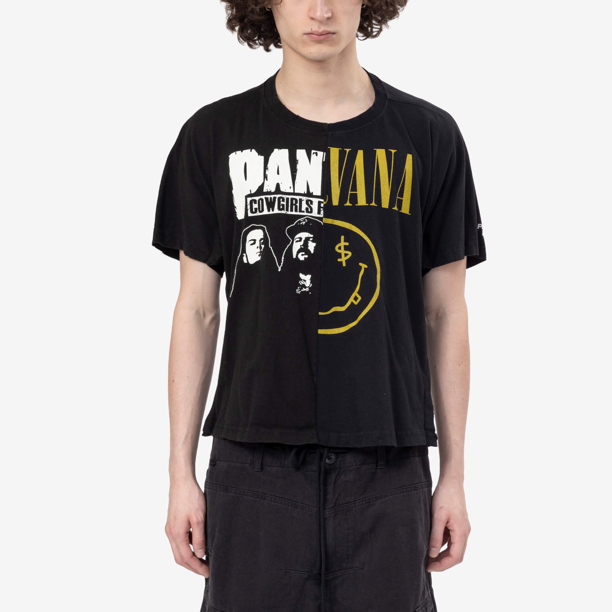 Protocol Index Fake Shoulder Seam T-Shirt Black - 1