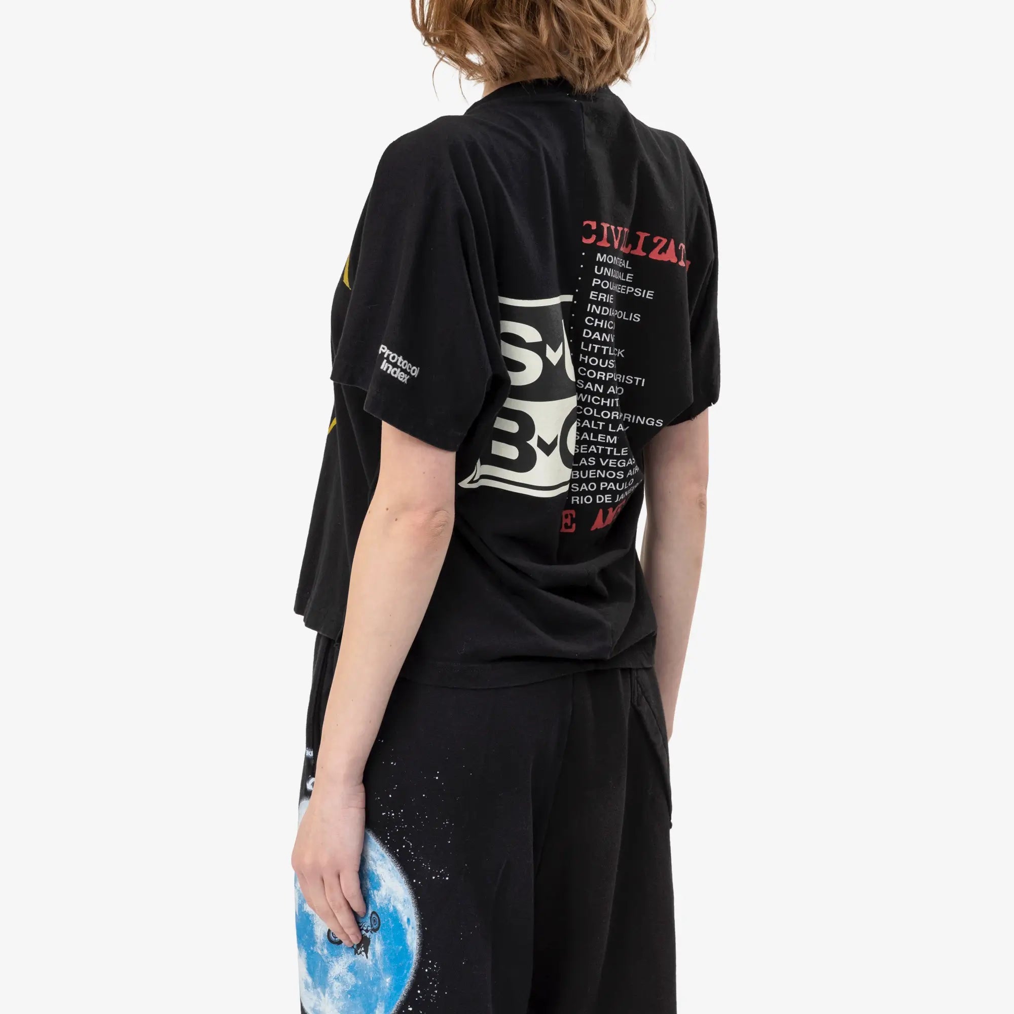 Protocol Index Fake Shoulder Seam T-Shirt Black - 4