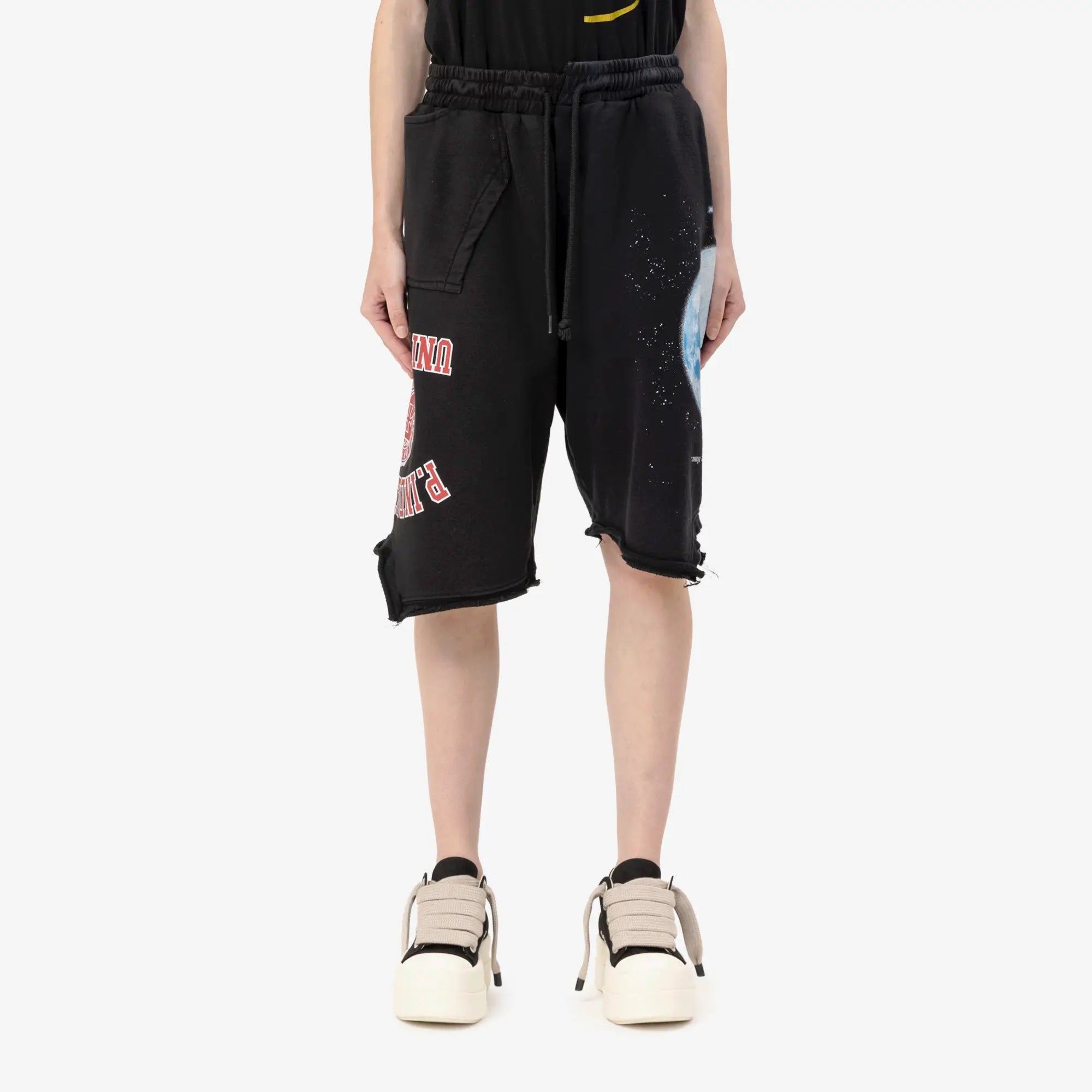 Protocol Index Reconstructed Sweat Shorts Black - 1