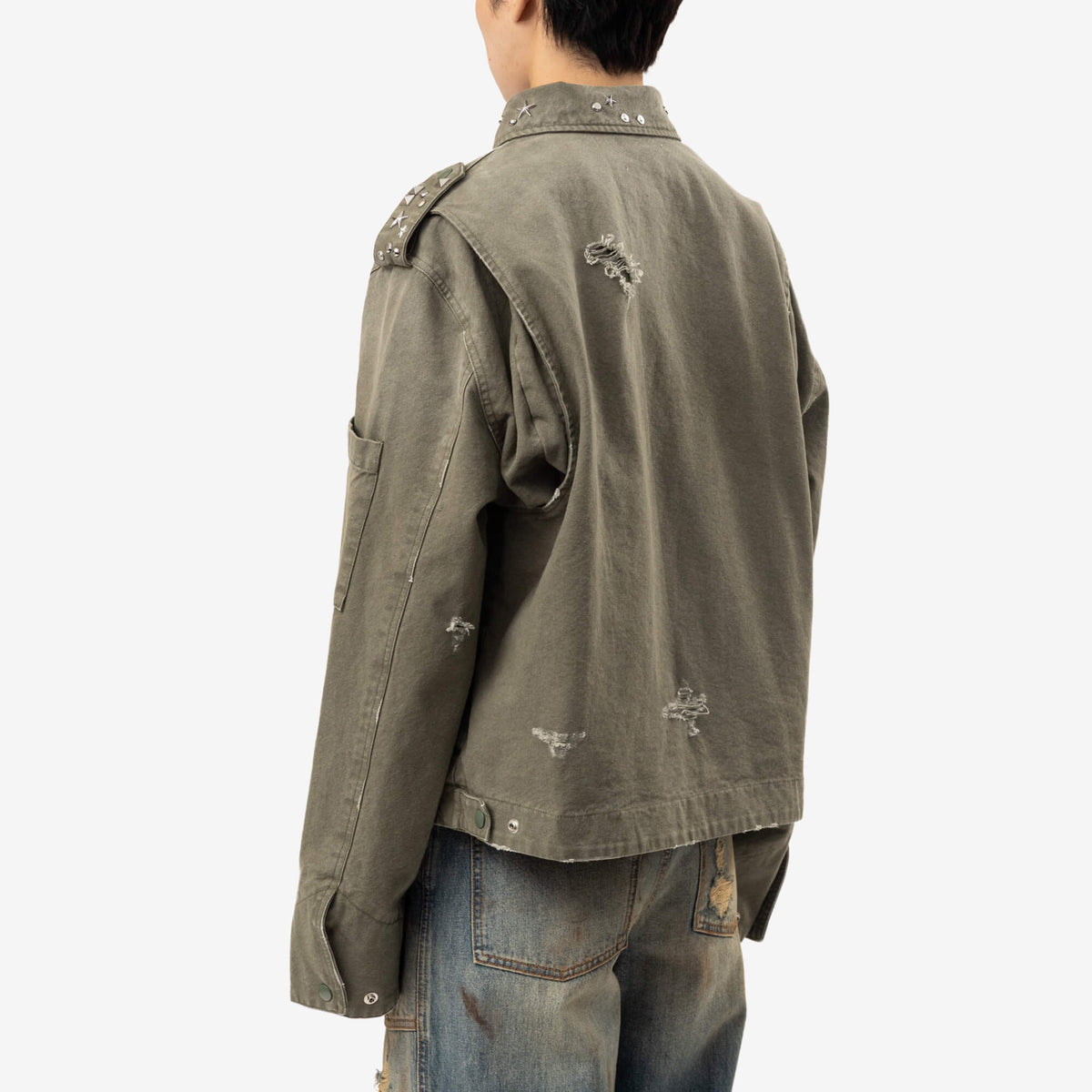 Protocol Index Studded Work Jacket Green-4