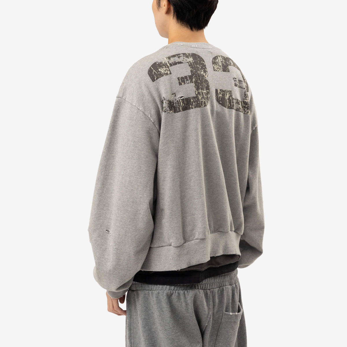 Protocol Index Sweatshirt Cardigan Melange Grey-4