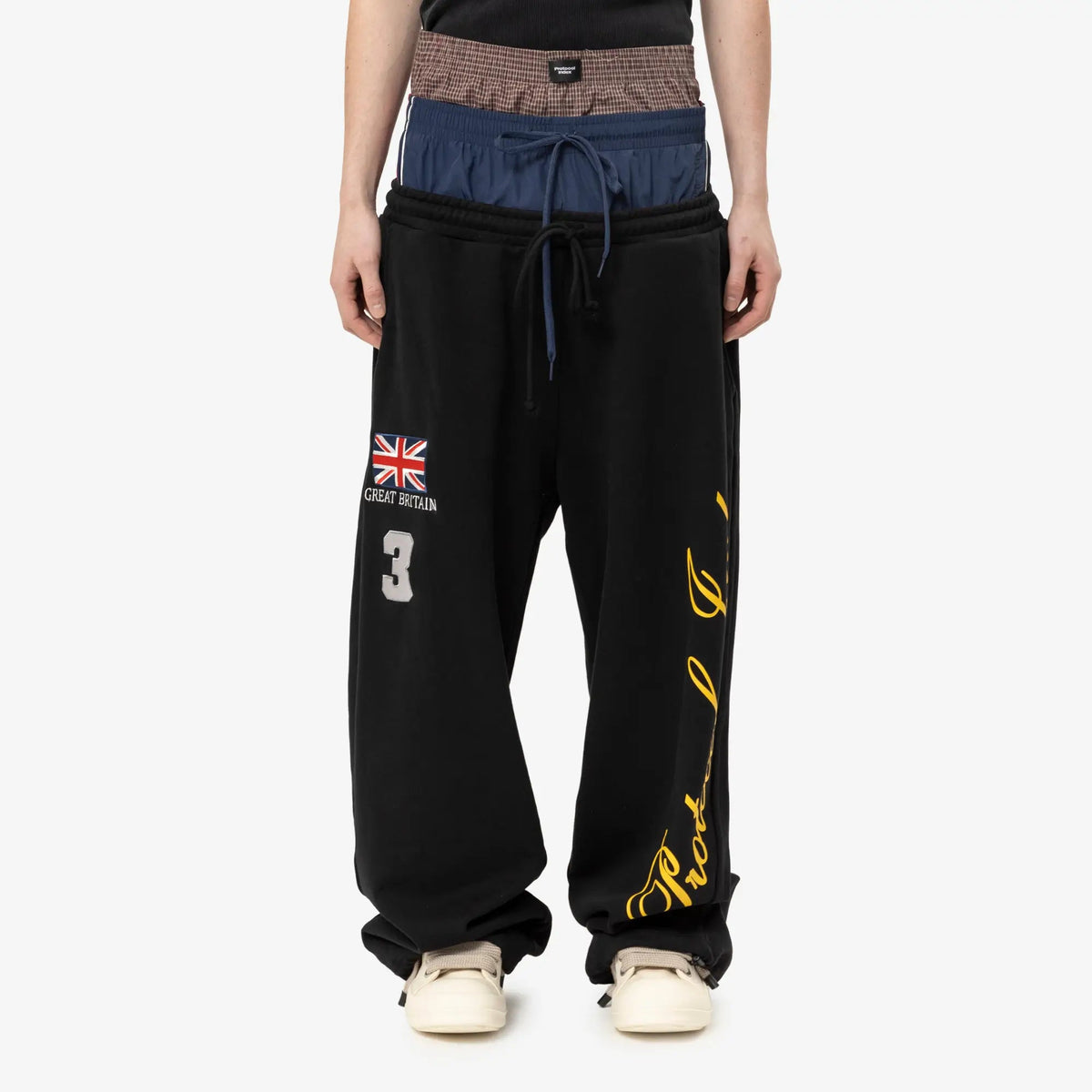 Protocol Index Three Layered Sweatpants in Black