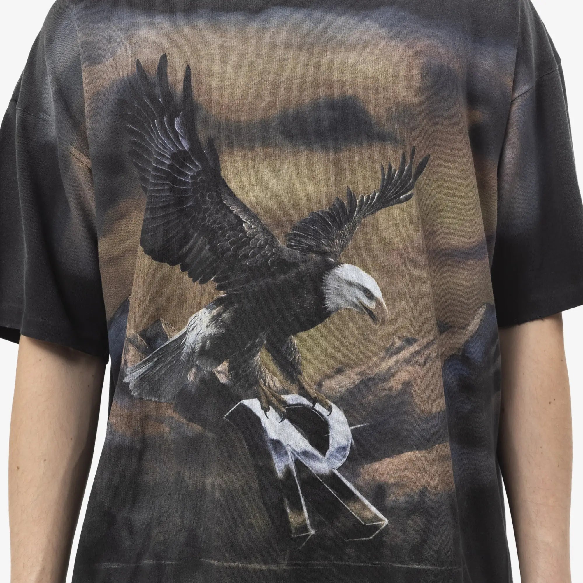 Represent Chrome Flight T-Shirt Stained Black - 5