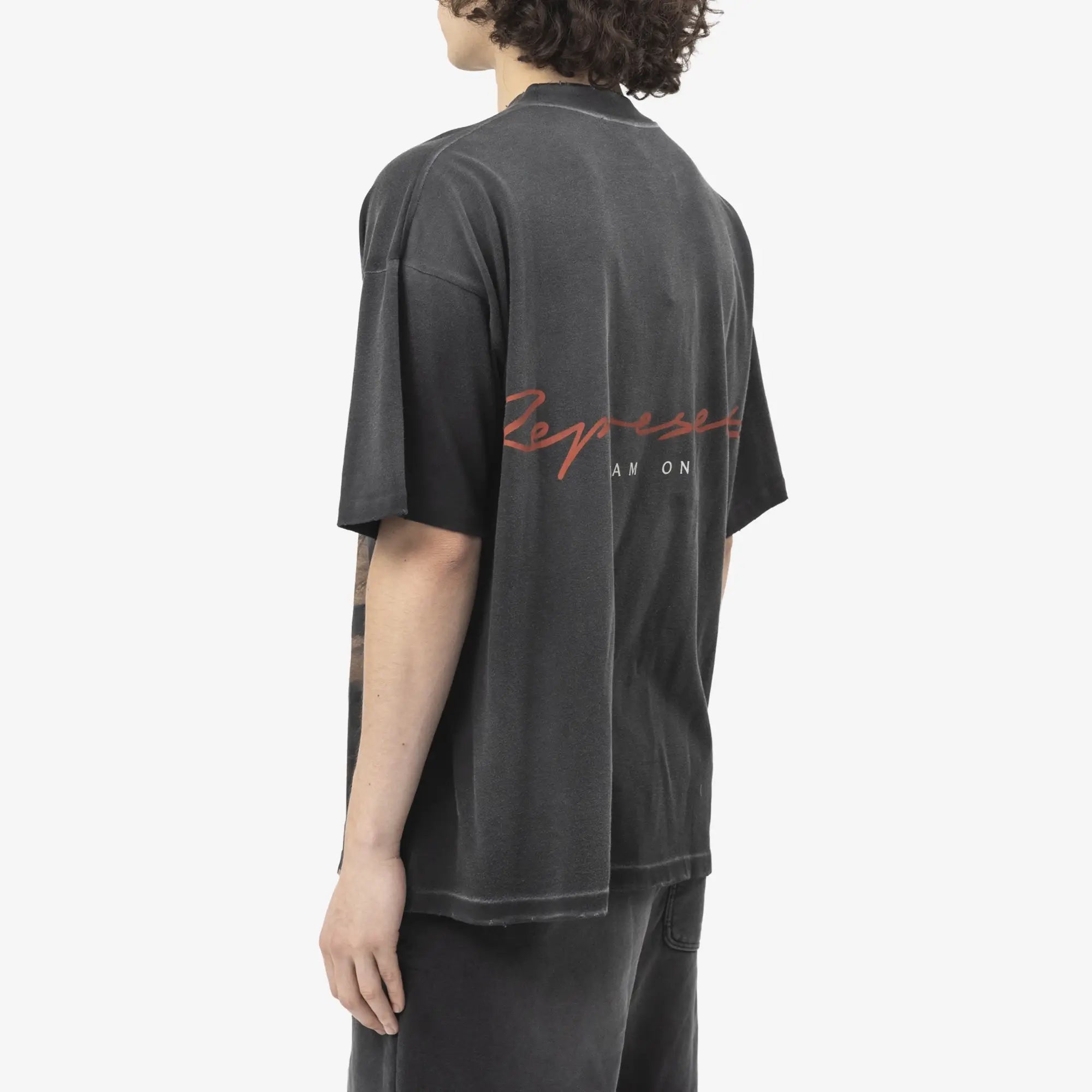 Represent Chrome Flight T-Shirt Stained Black - 4