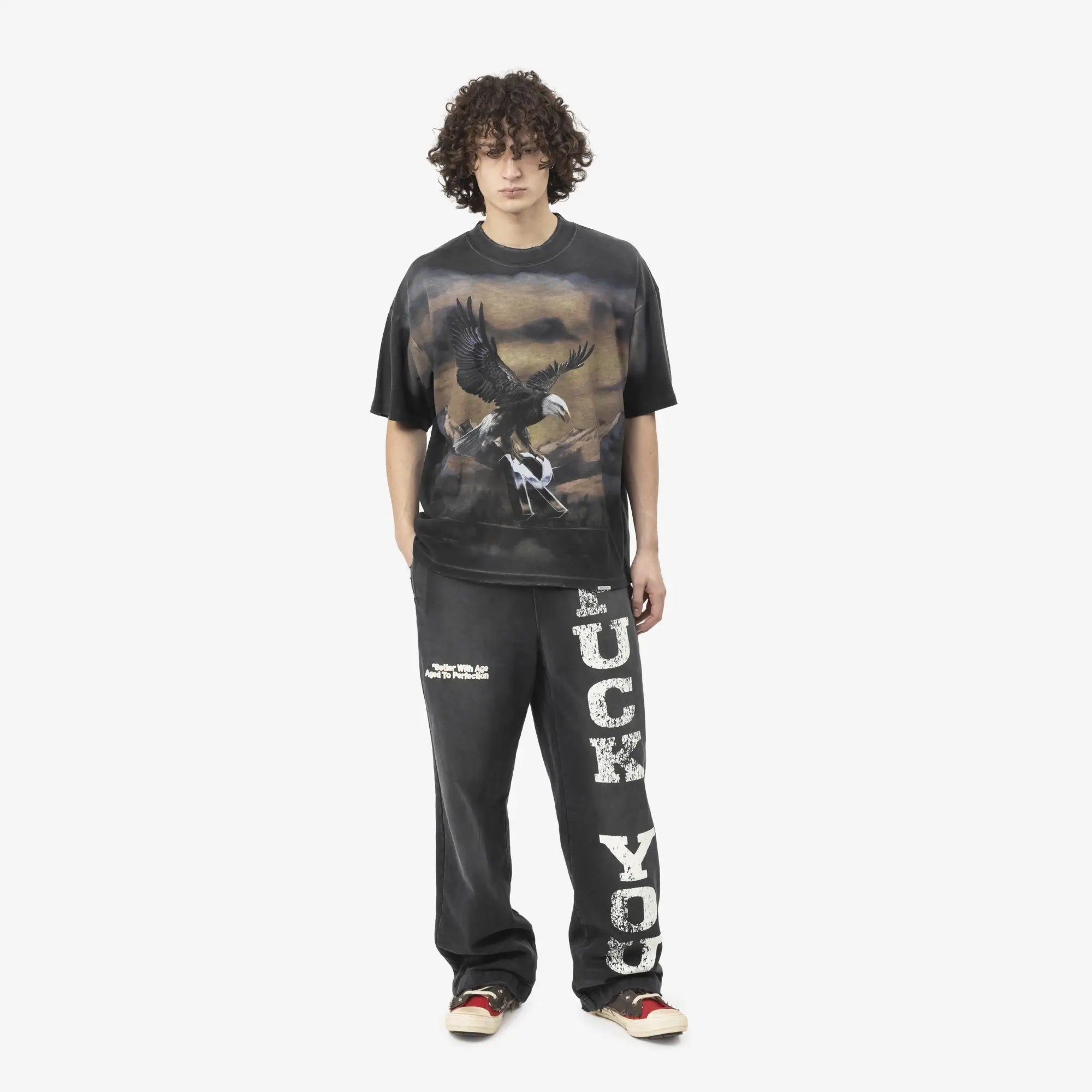 Represent Chrome Flight T-Shirt Stained Black - 2