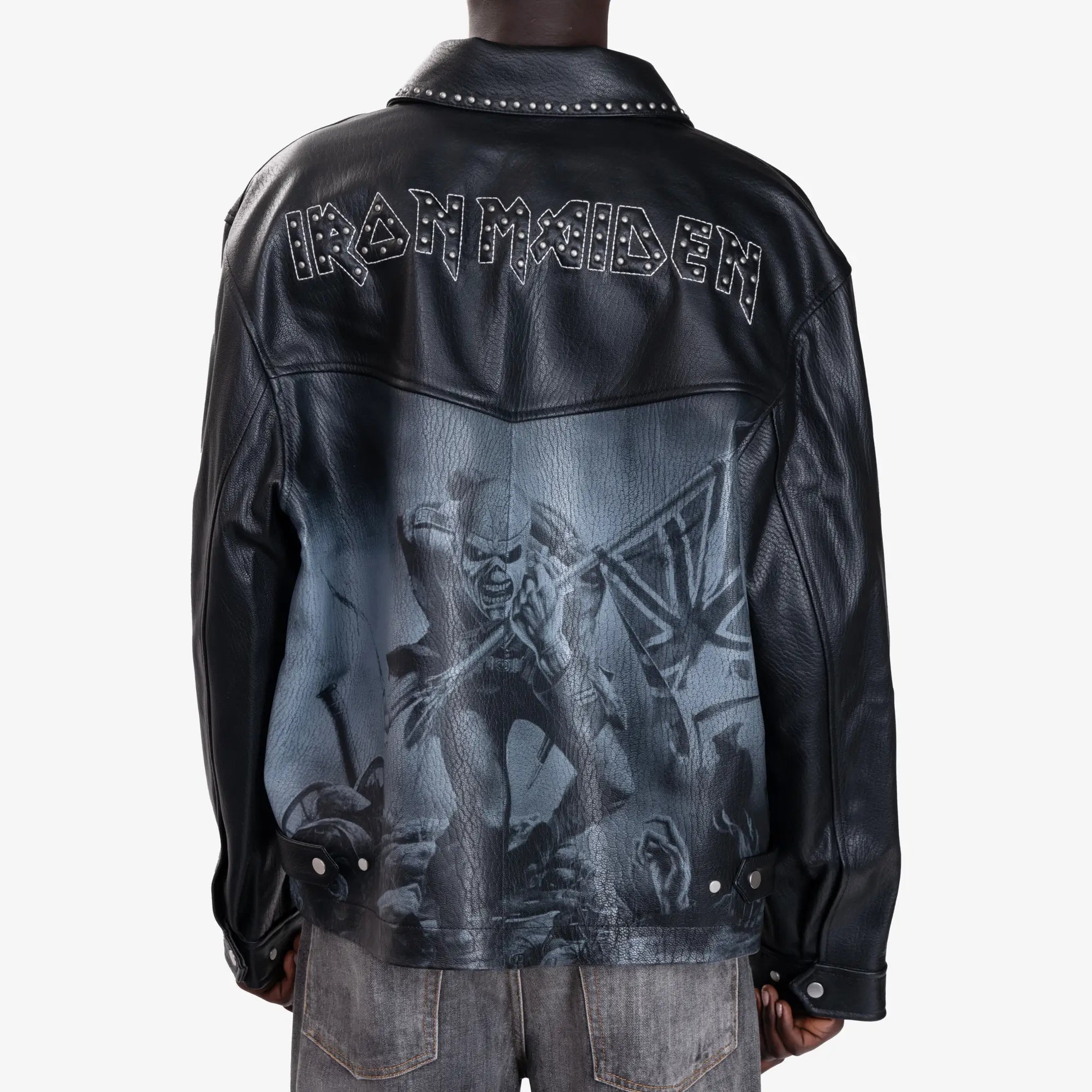 Represent Iron Maiden Trooper Leather Jacket Black - 5