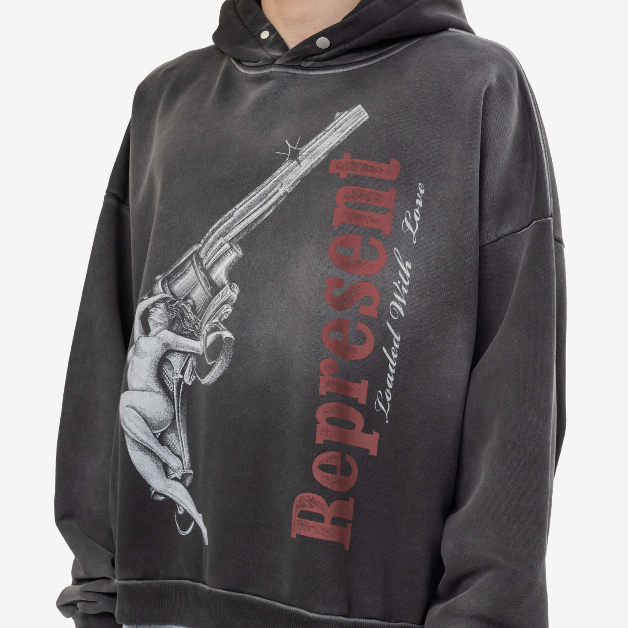 Represent Loaded with Love Hoody Stained Black - 5