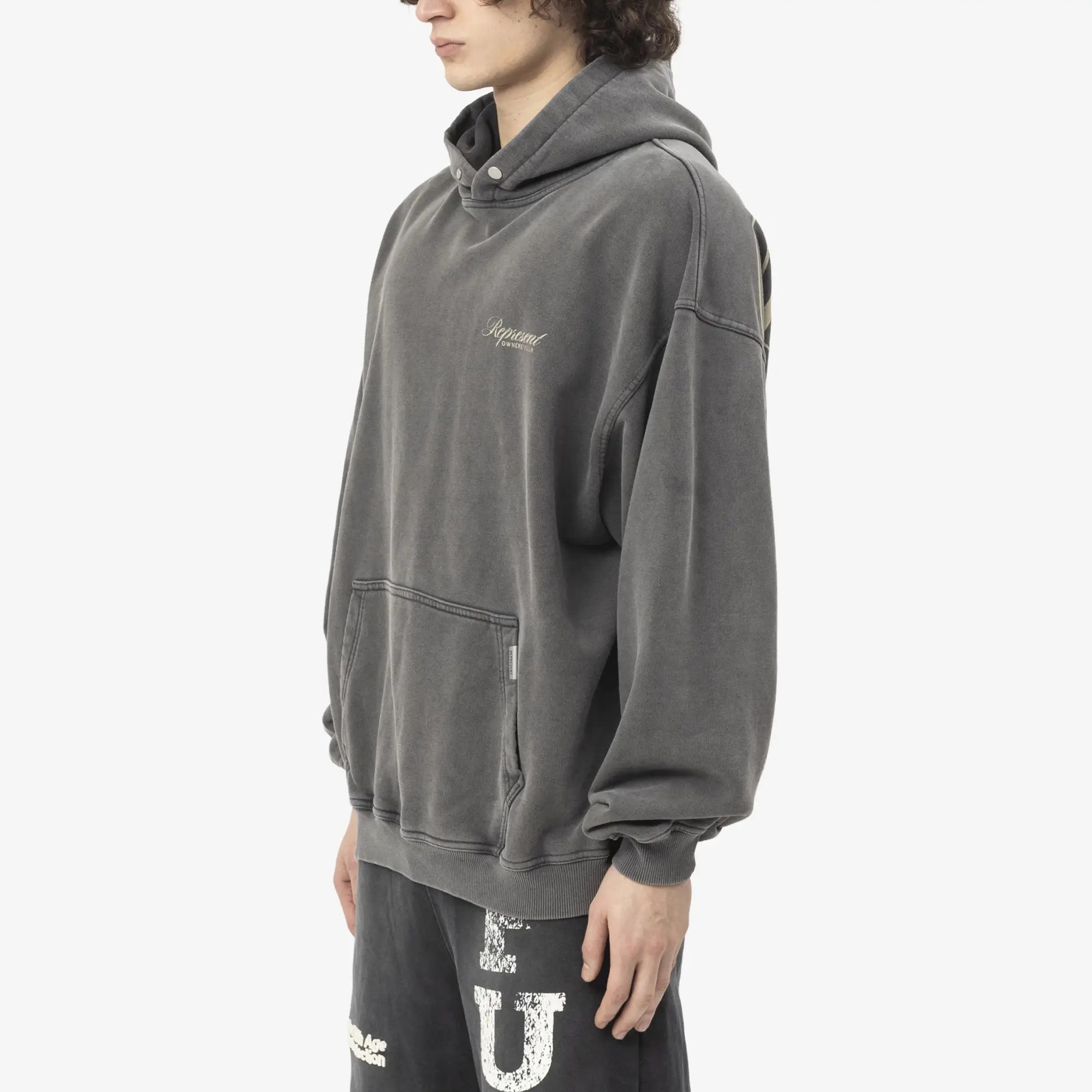 Represent Represent Owners Club Script Hoody Vintage Grey - 3