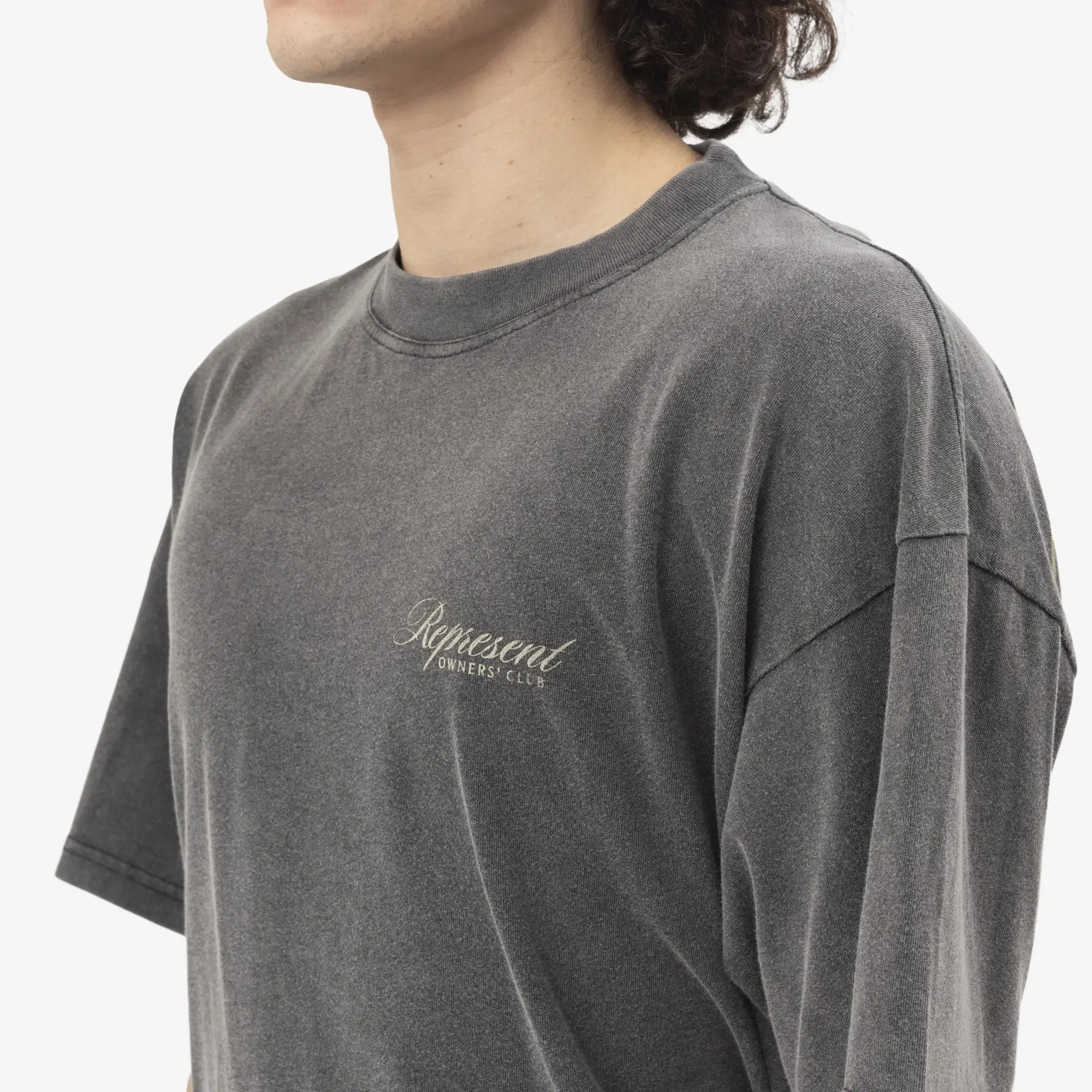 Represent Represent Owners Club Script T-Shirt Vintage Grey - 5
