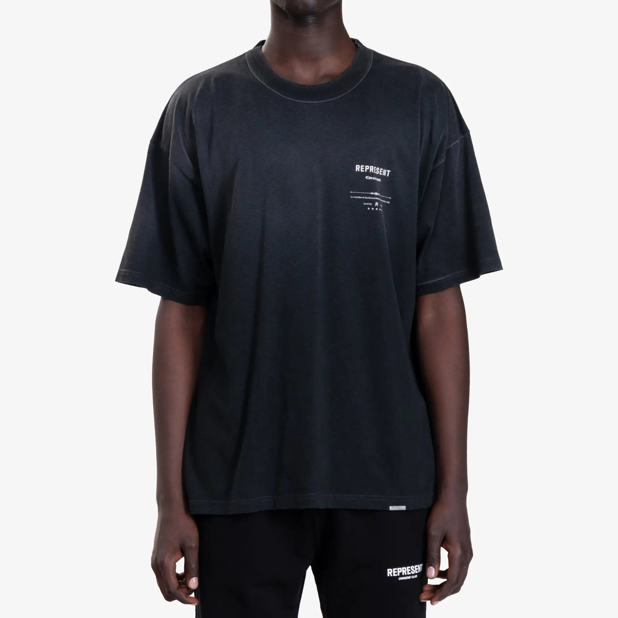 Represent Revere Manor T-Shirt Stained Black - 1