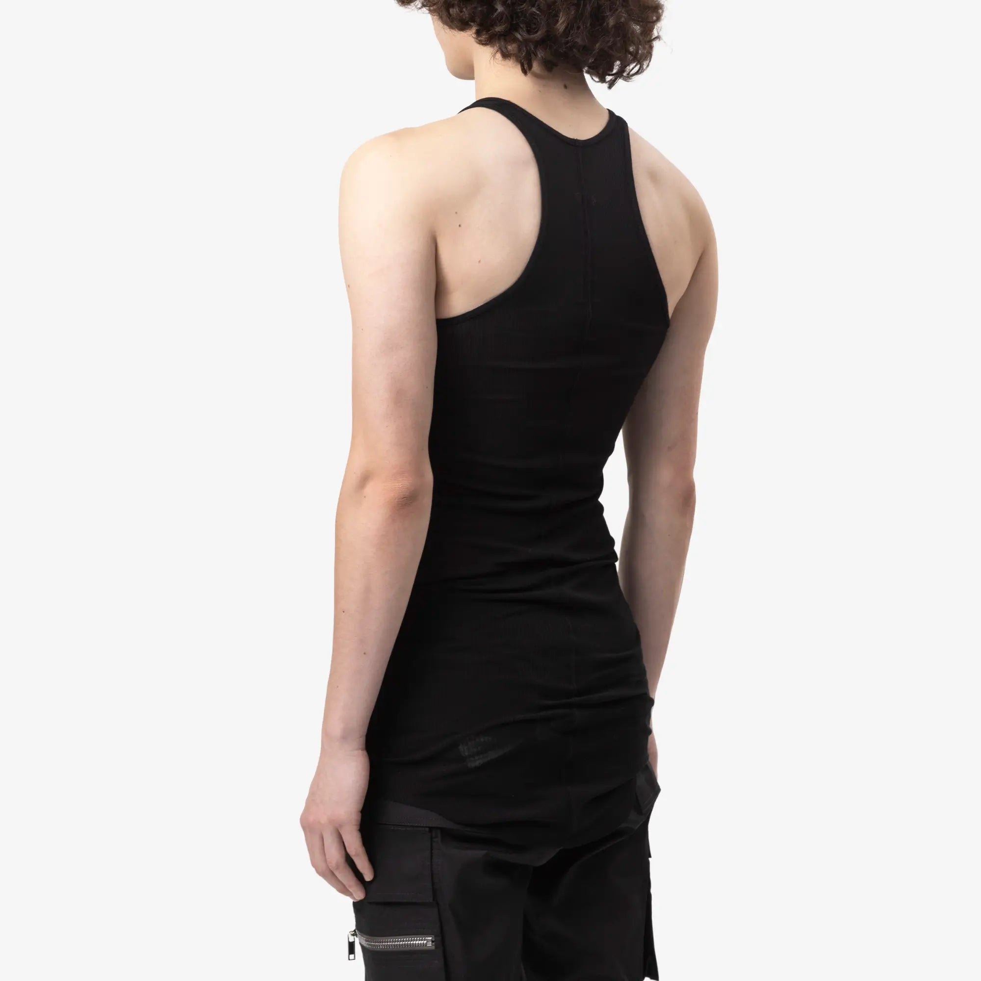 Rick Owens Basic Rib Tank Top Black - 4
