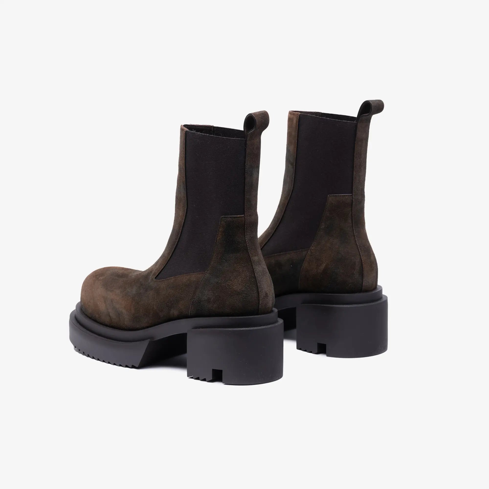 Rick Owens Beatle Bogun Leather Boots Indigo - 5