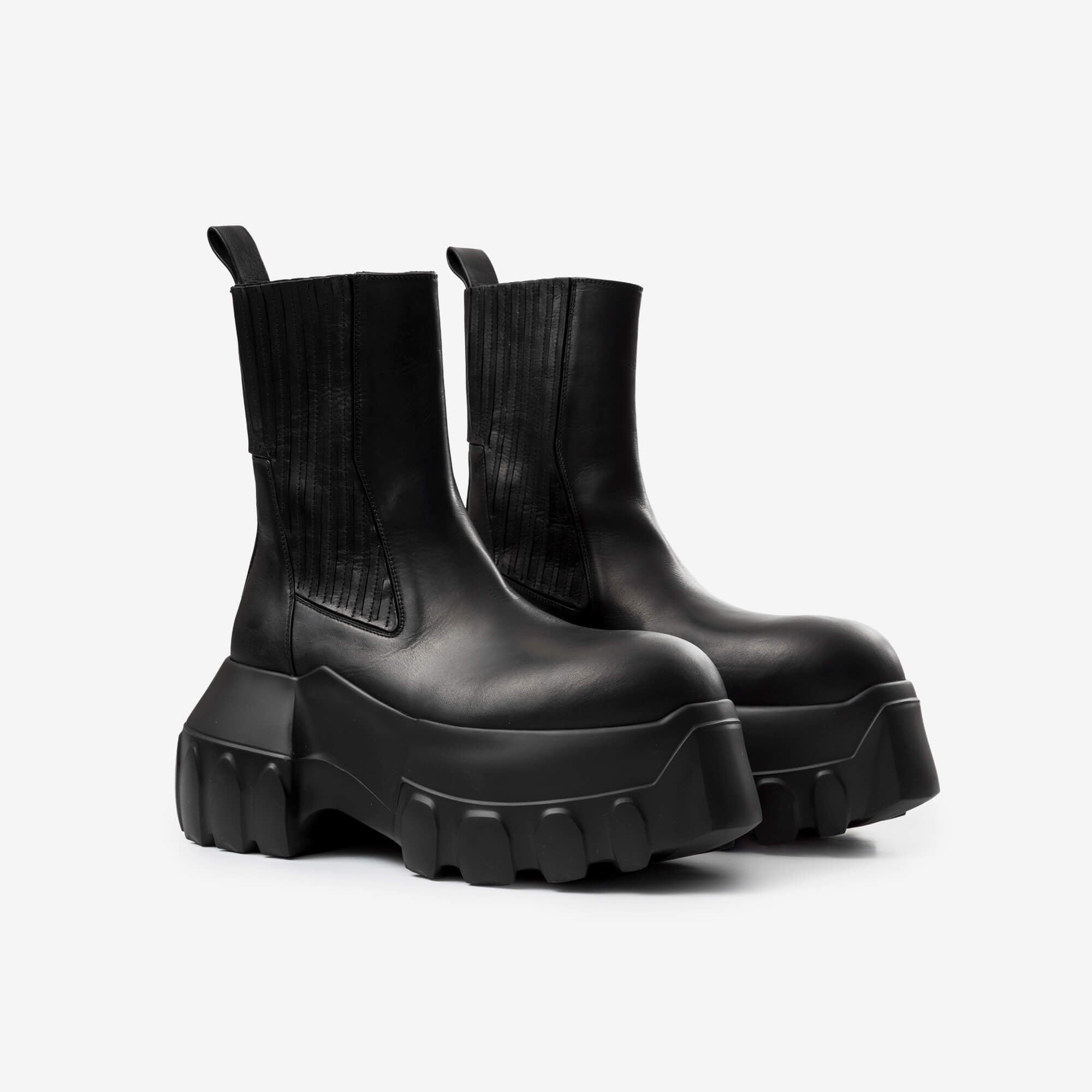 Rick Owens Beatle Mega Tractor Boots Black | Feuille